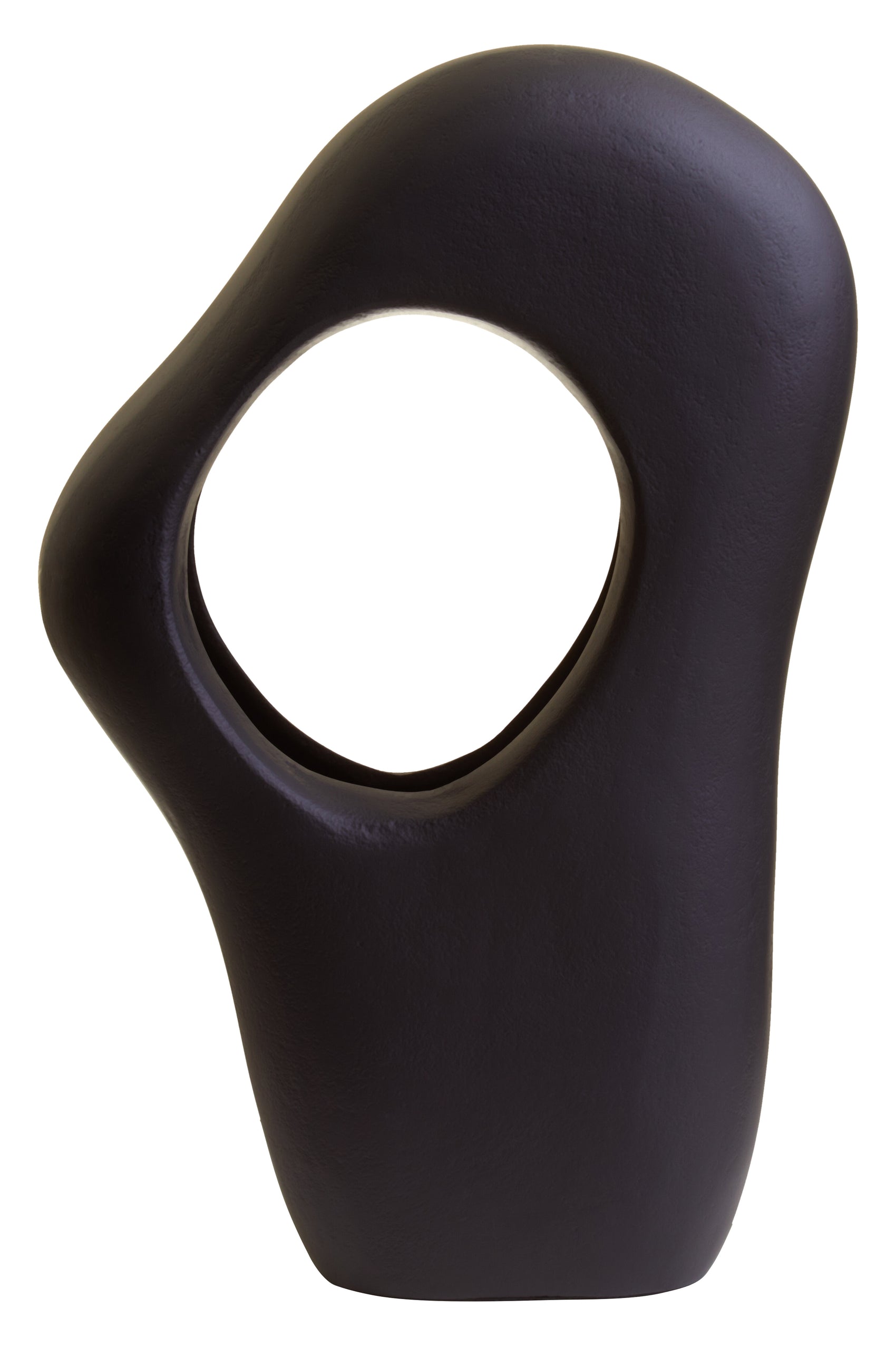 Toba Abstract Matte Black Sculpture