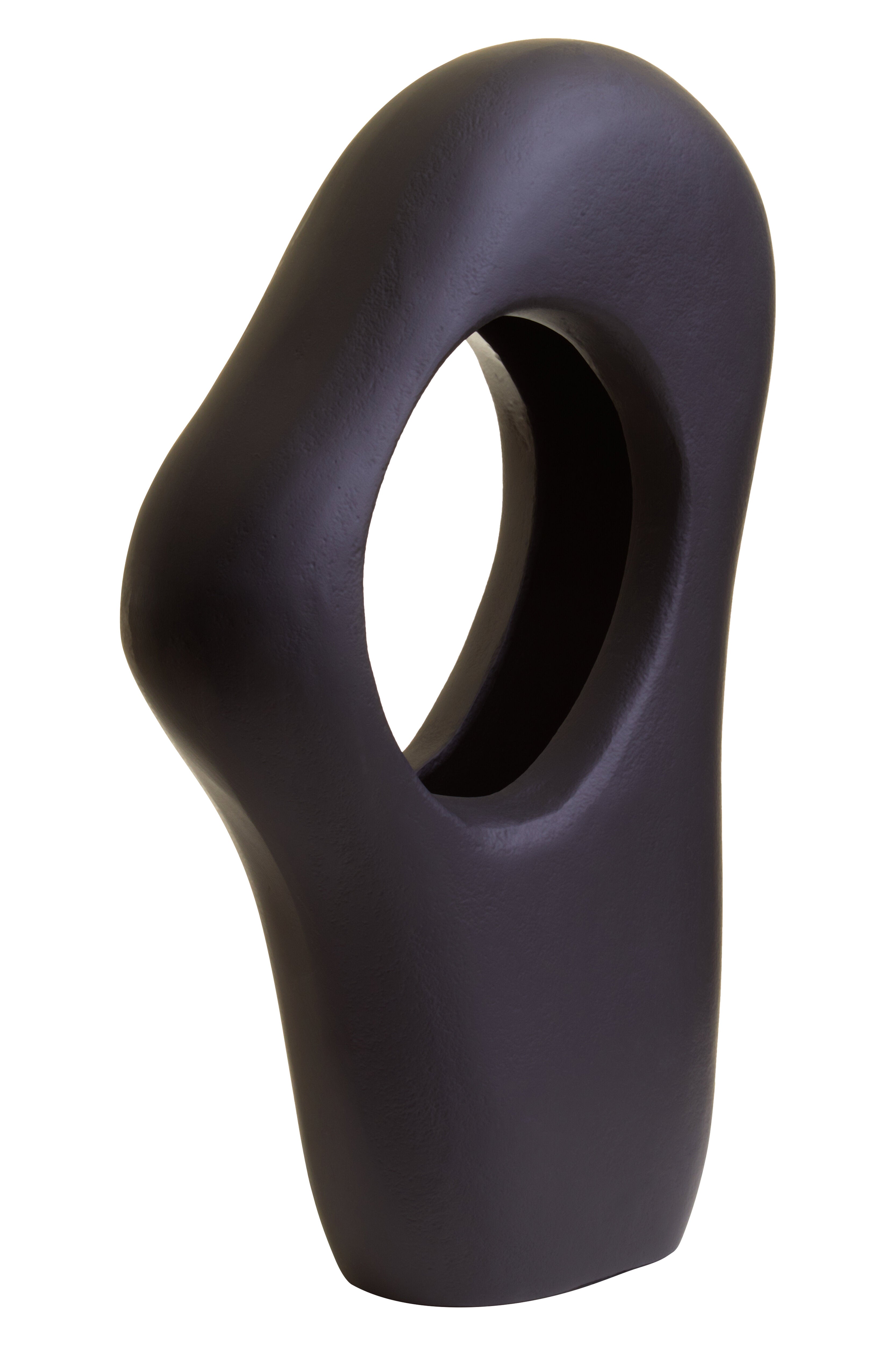 Toba Abstract Matte Black Sculpture
