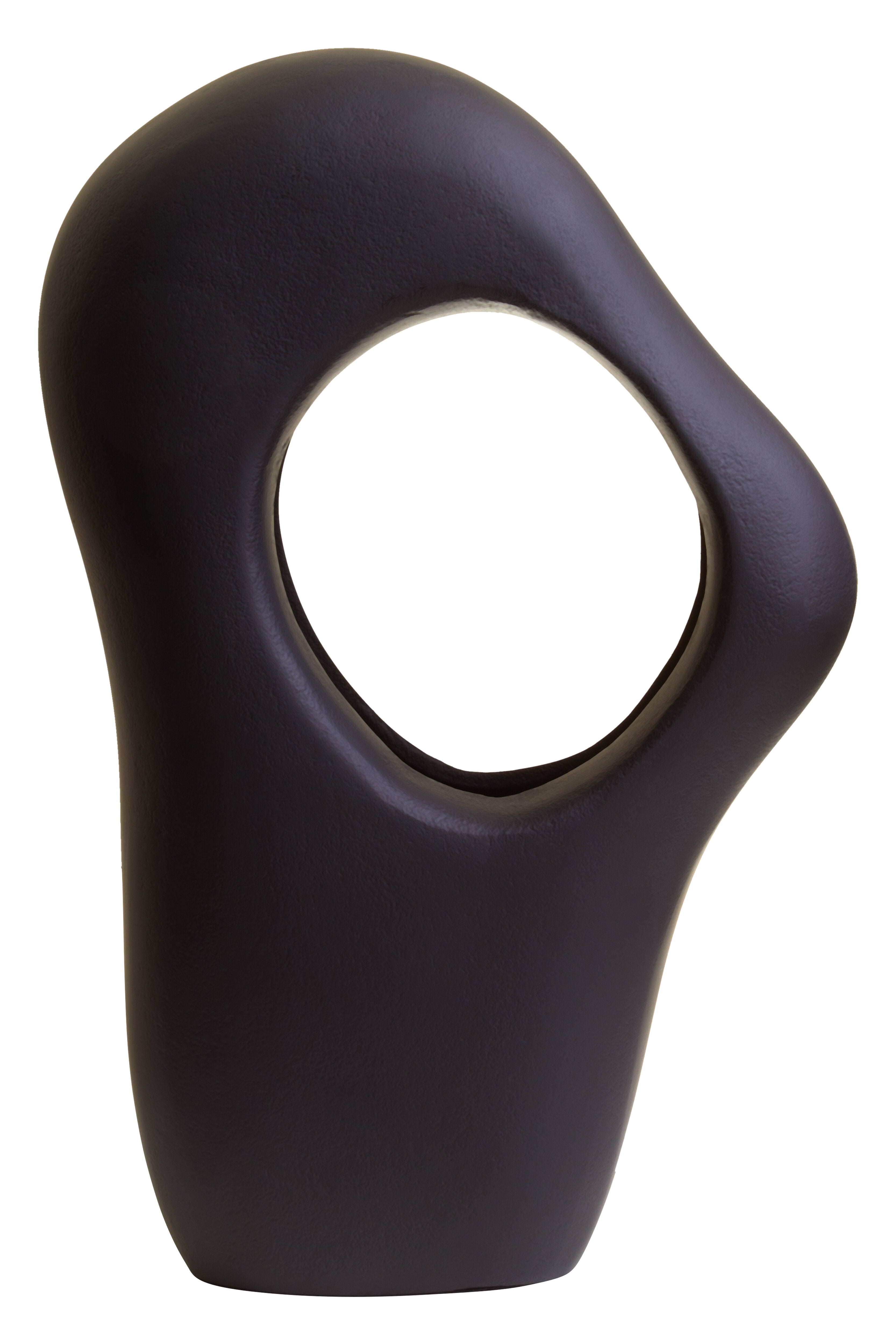 Toba Abstract Matte Black Sculpture