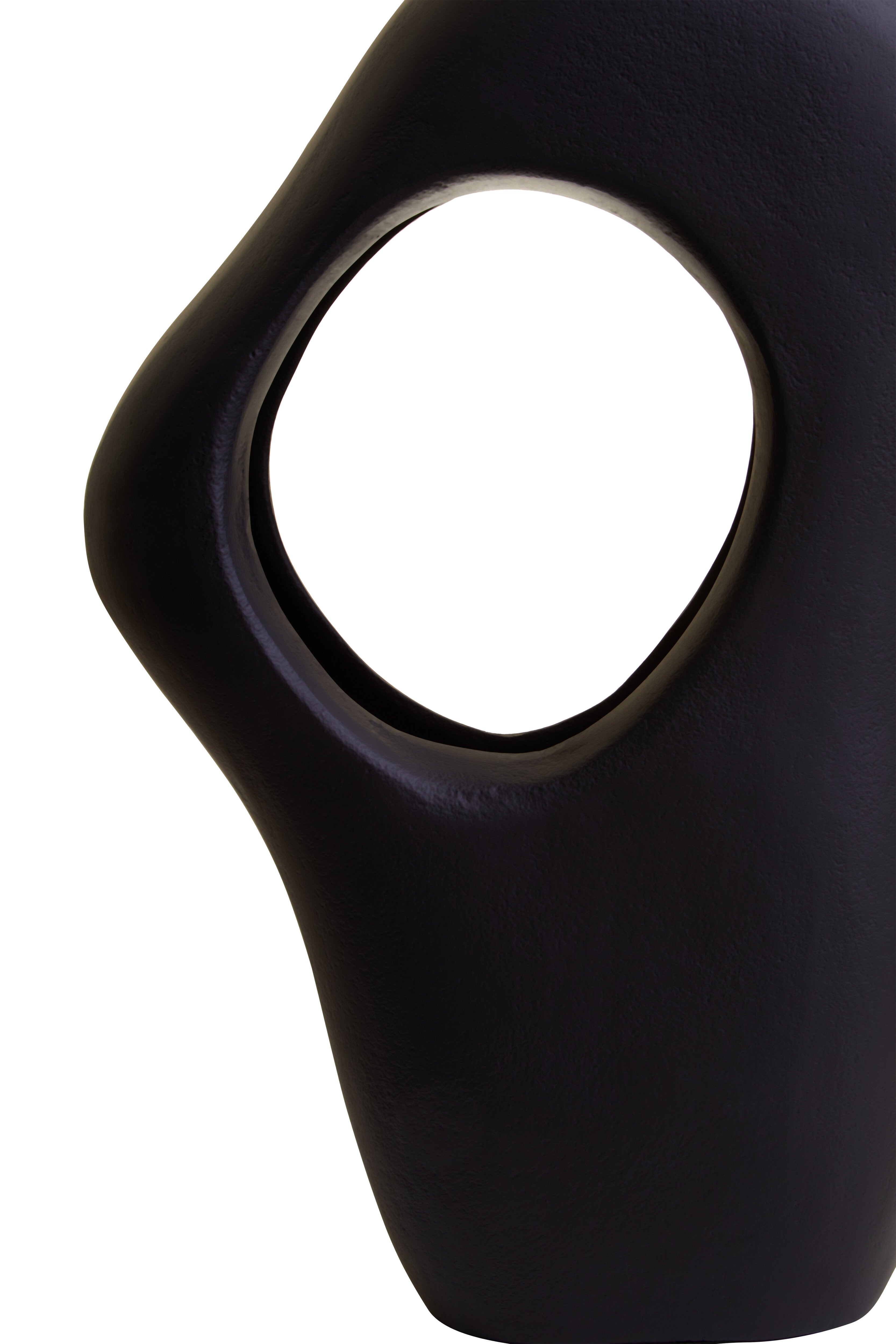 Toba Abstract Matte Black Sculpture