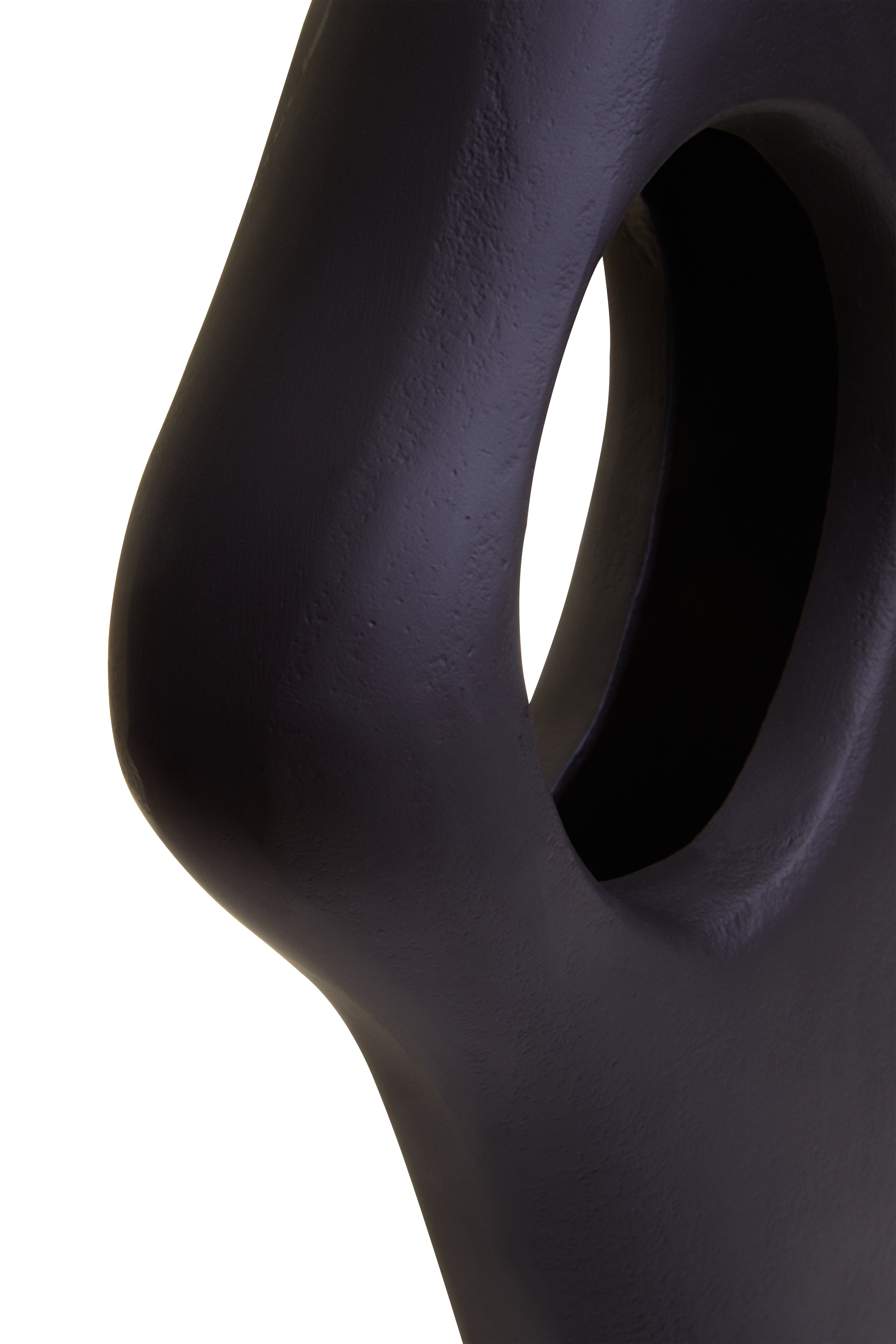 Toba Abstract Matte Black Sculpture
