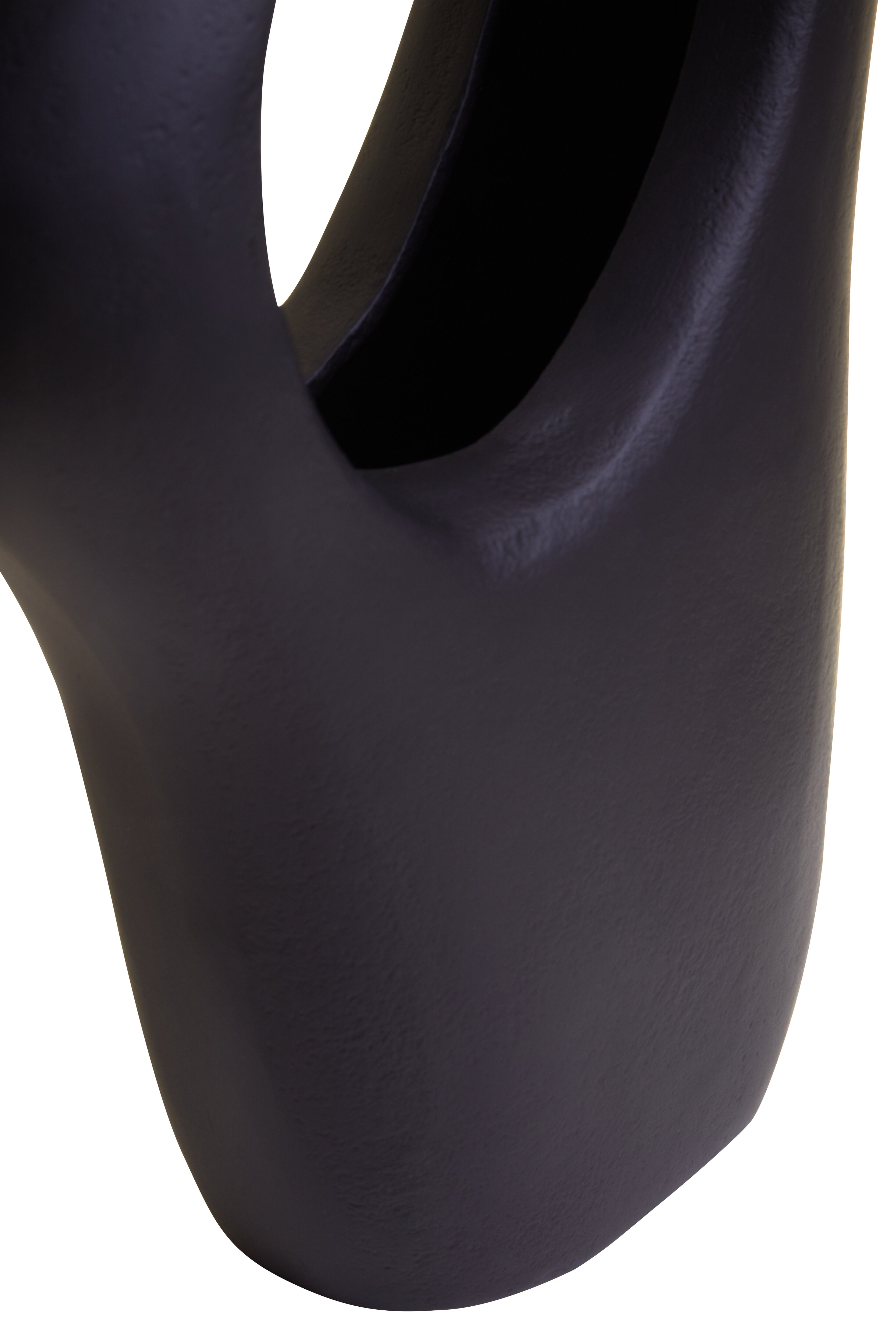 Toba Abstract Matte Black Sculpture