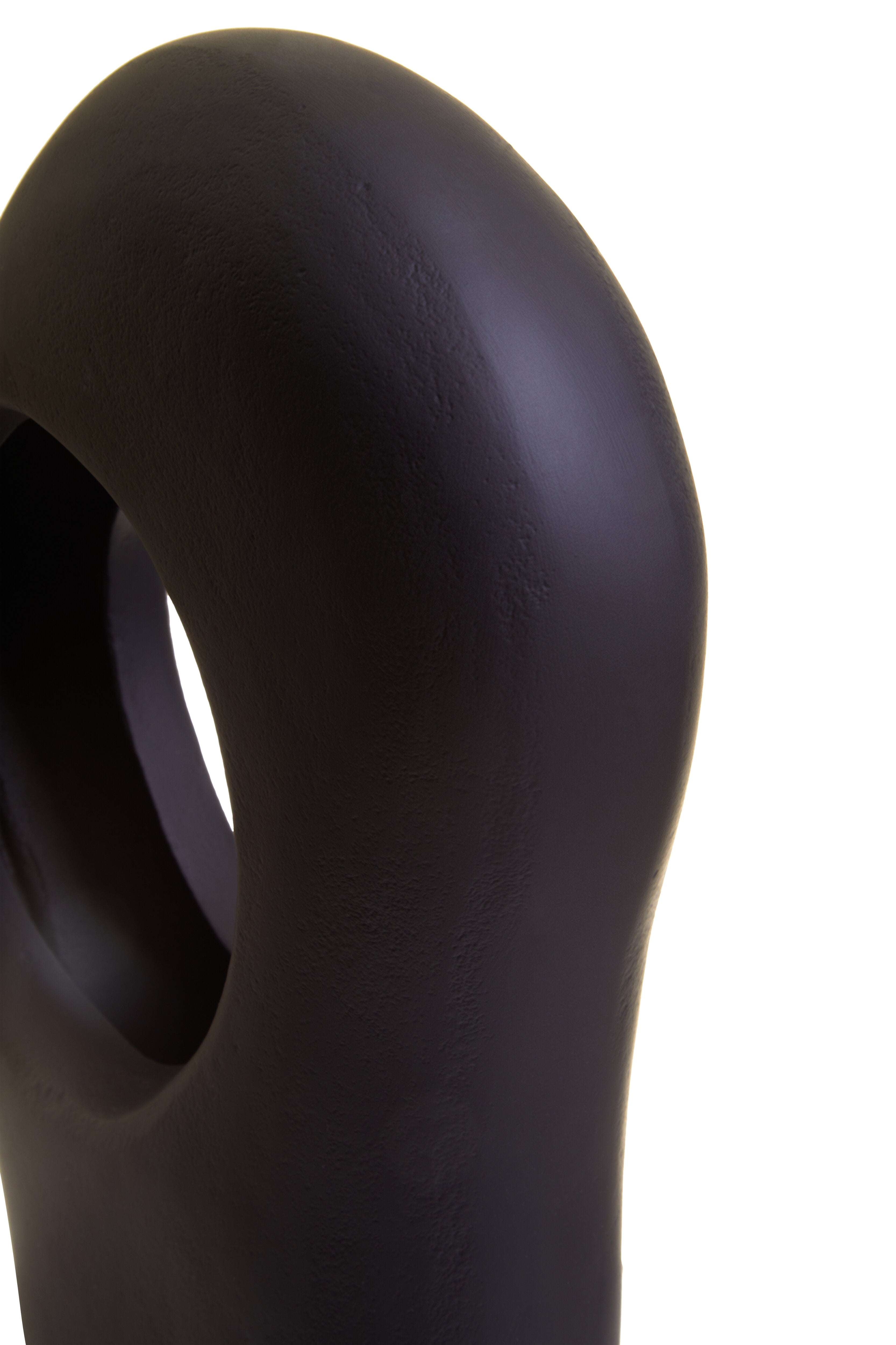 Toba Abstract Matte Black Sculpture