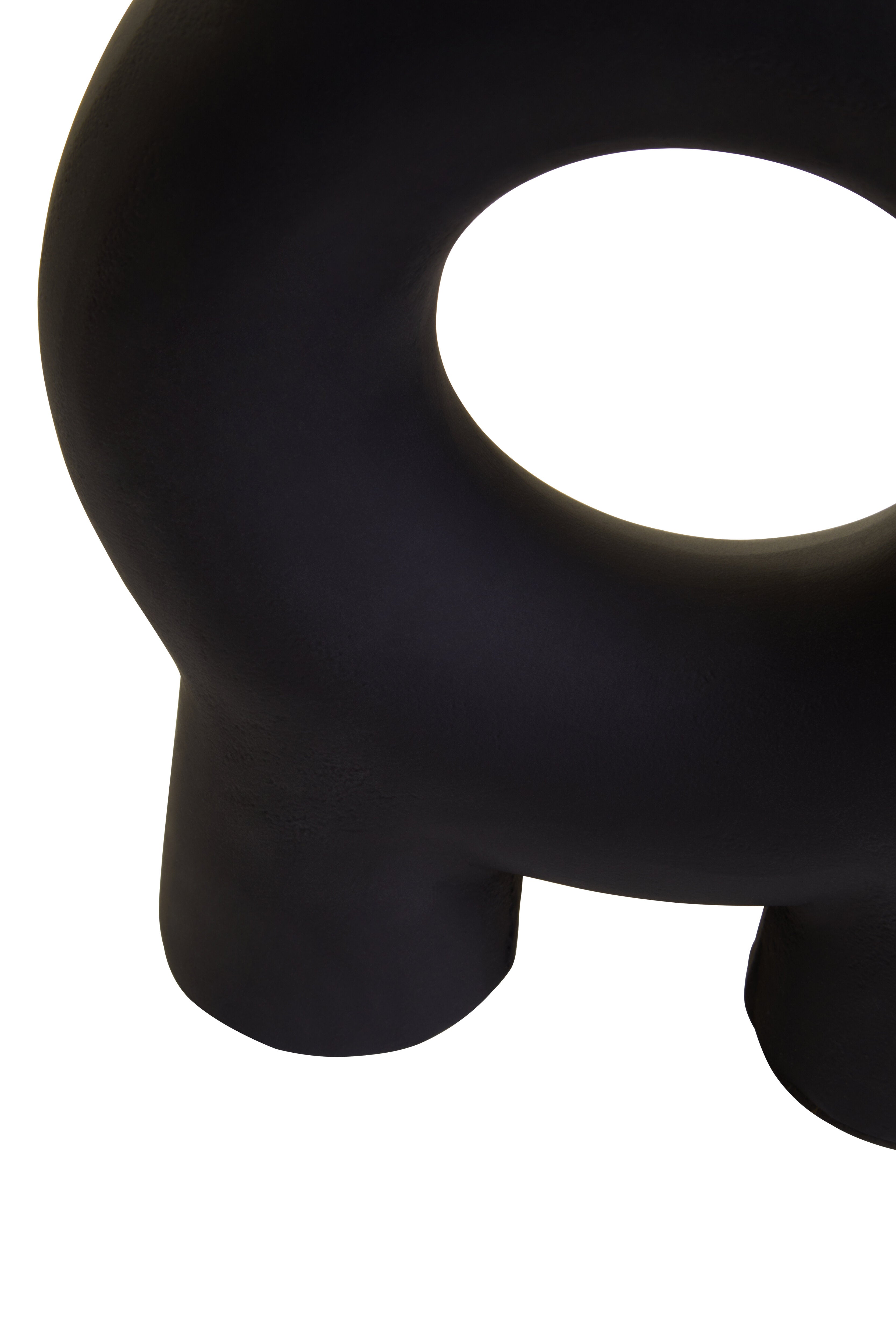 Toba Abstract Black Double Candle Holder