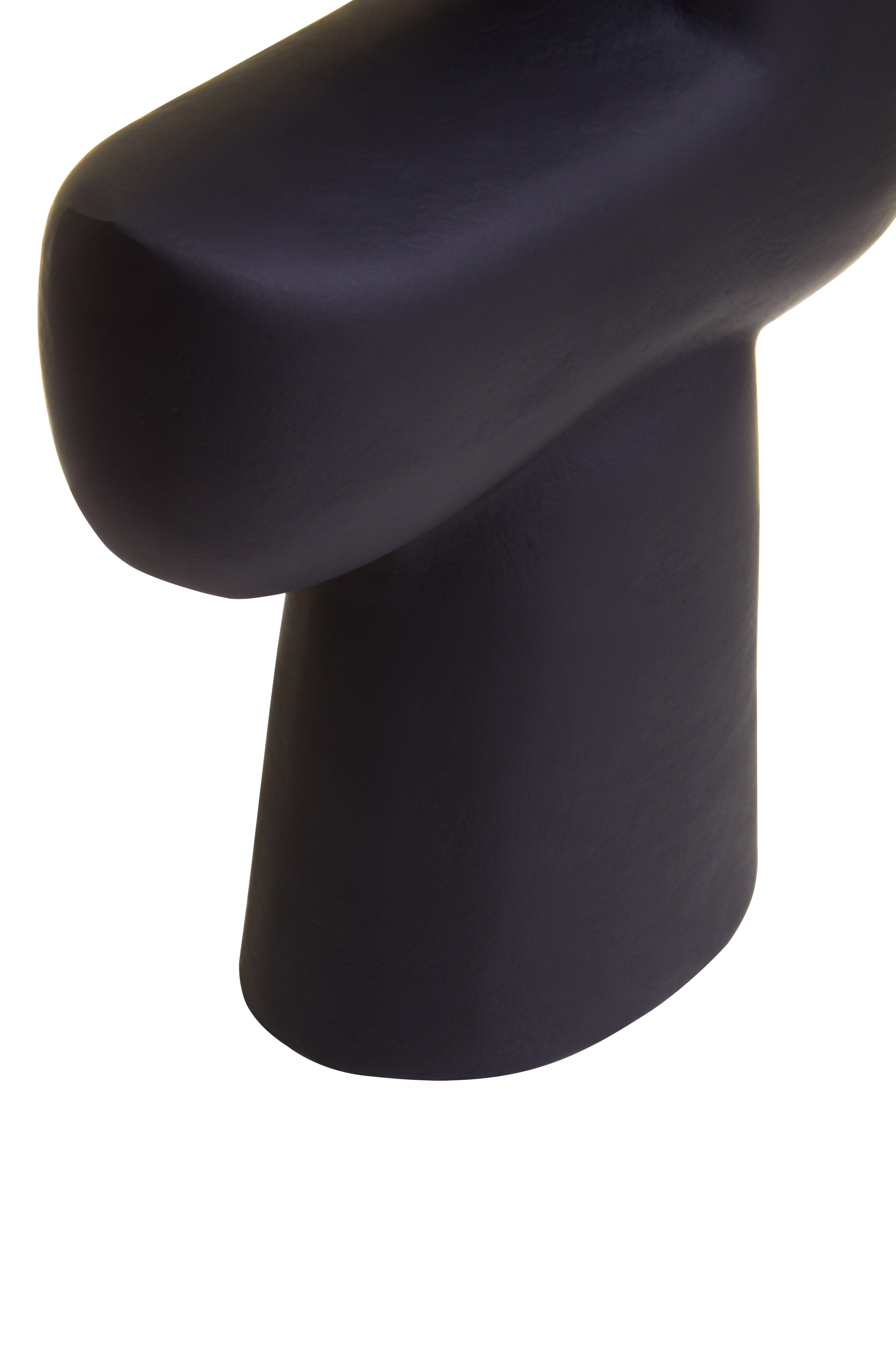 Toba Abstract Matte Black Vase | Small