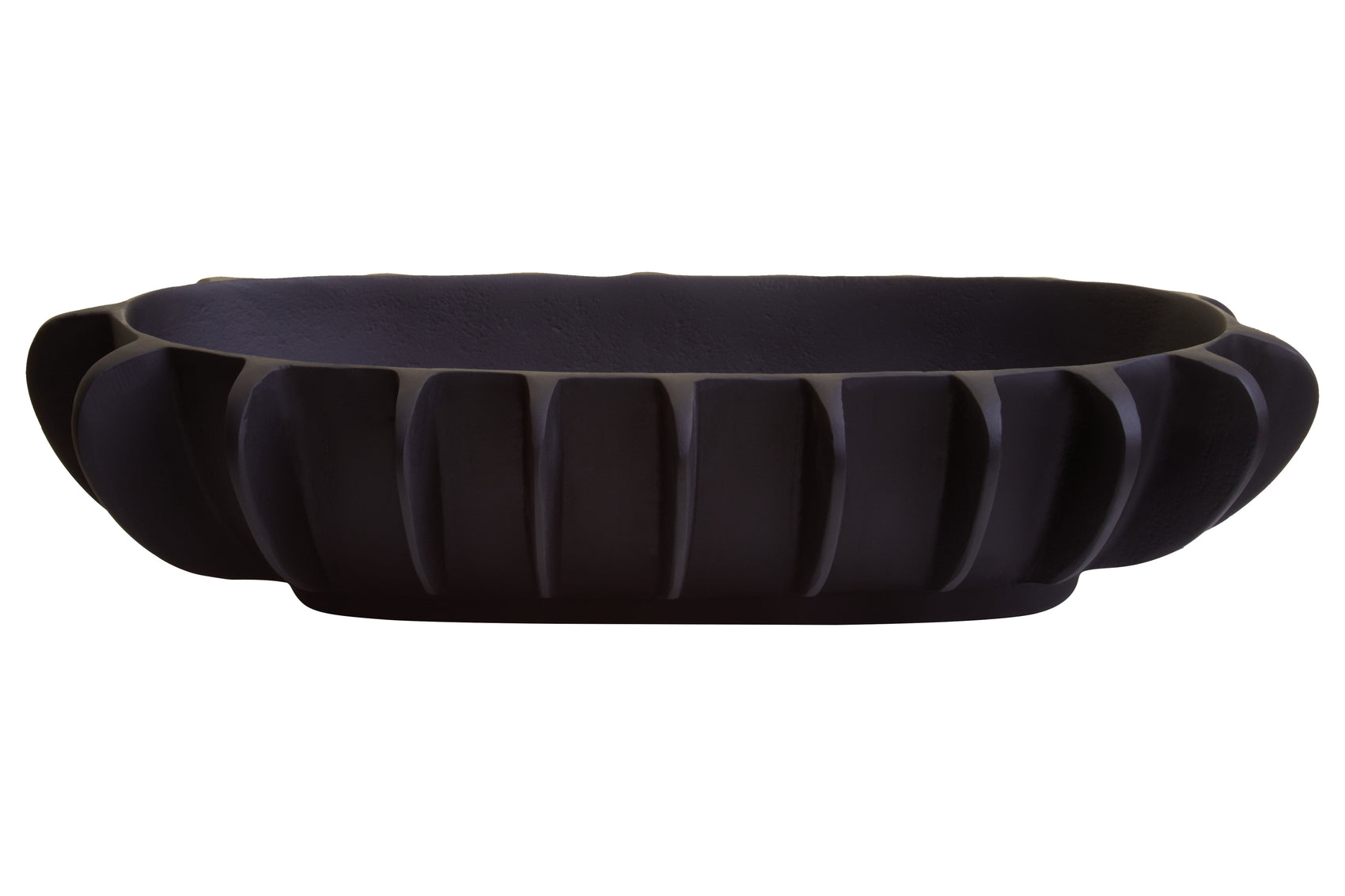 Toba Abstract Matte Black Bowl