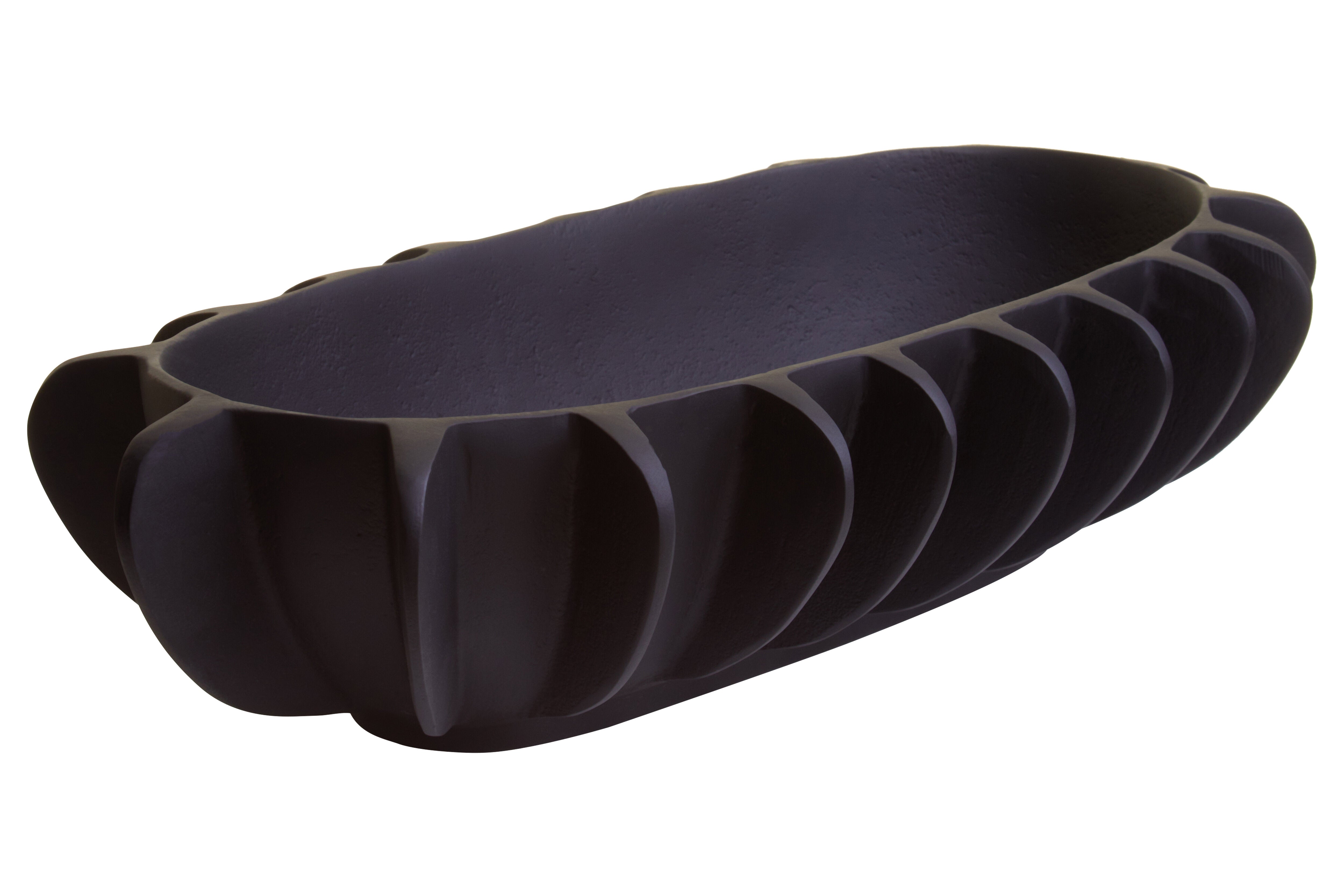 Toba Abstract Matte Black Bowl