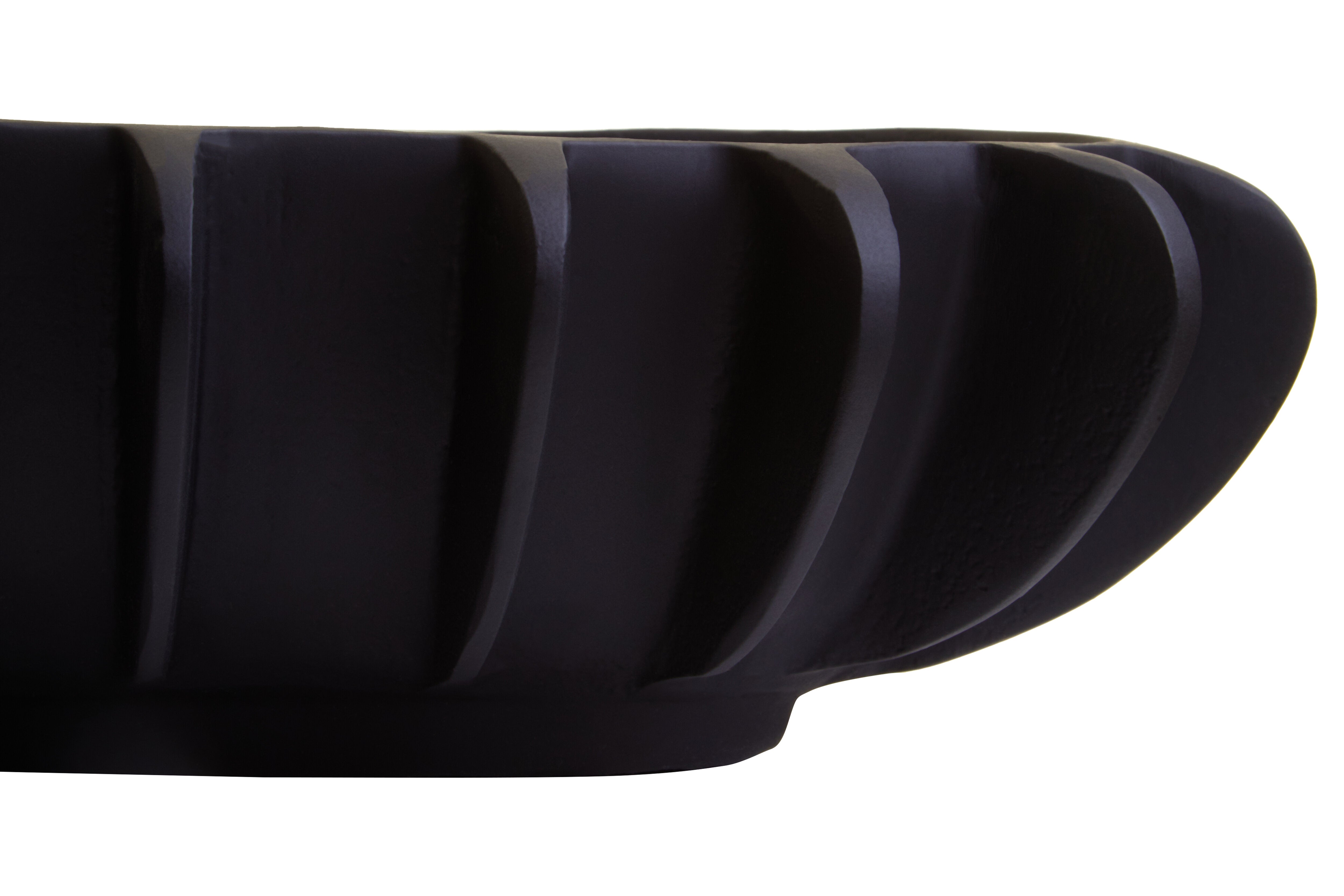 Toba Abstract Matte Black Bowl