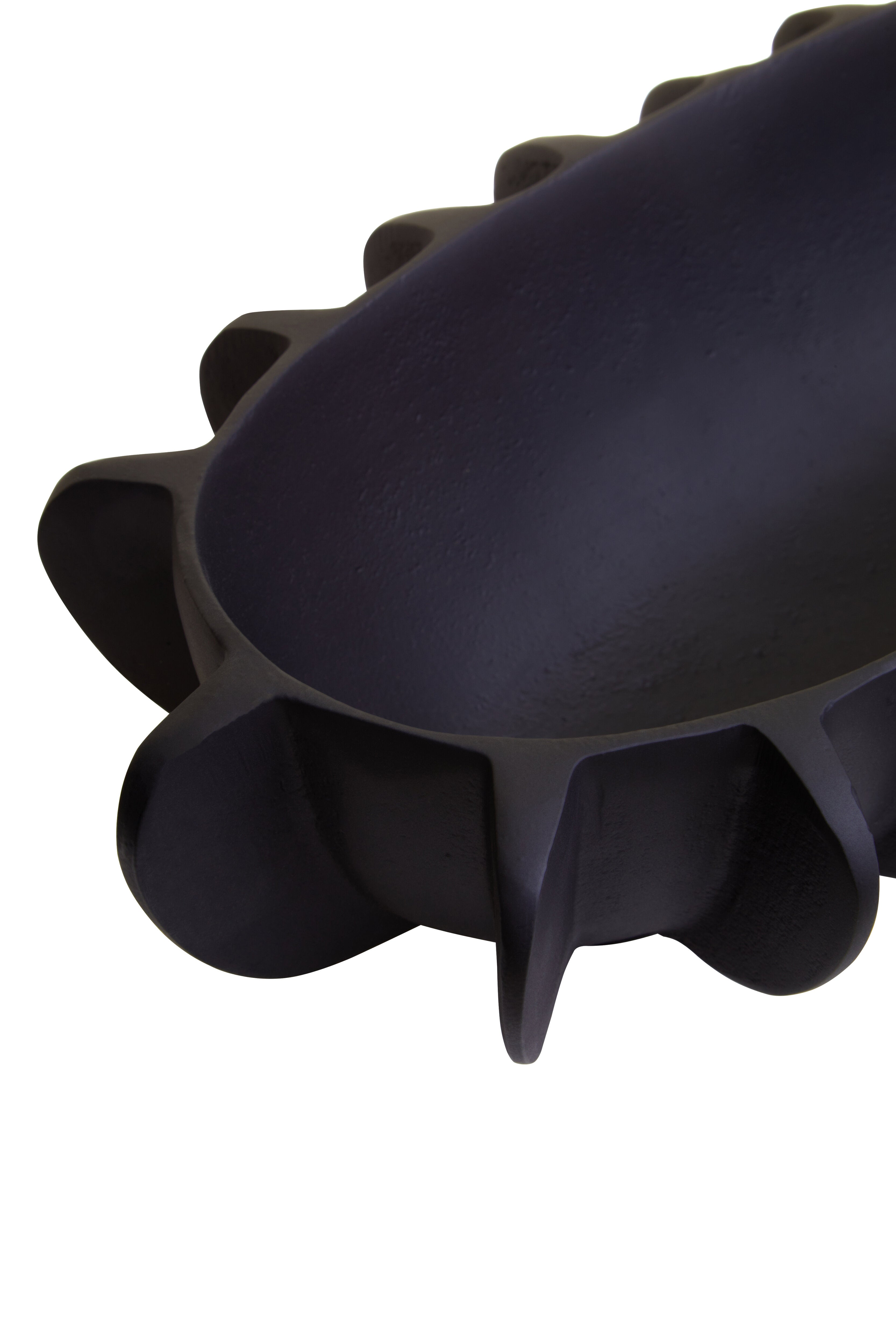 Toba Abstract Matte Black Bowl