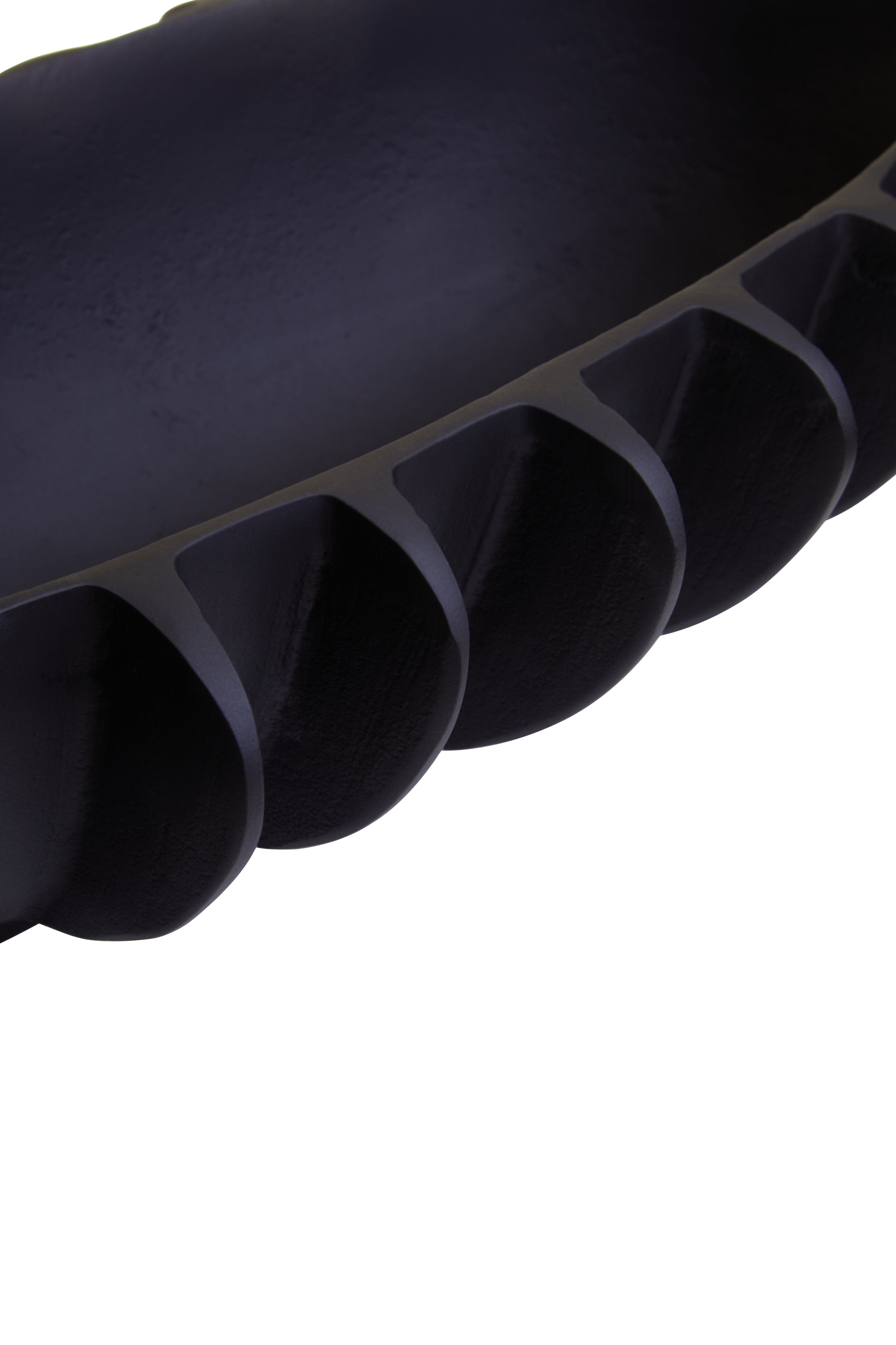 Toba Abstract Matte Black Bowl