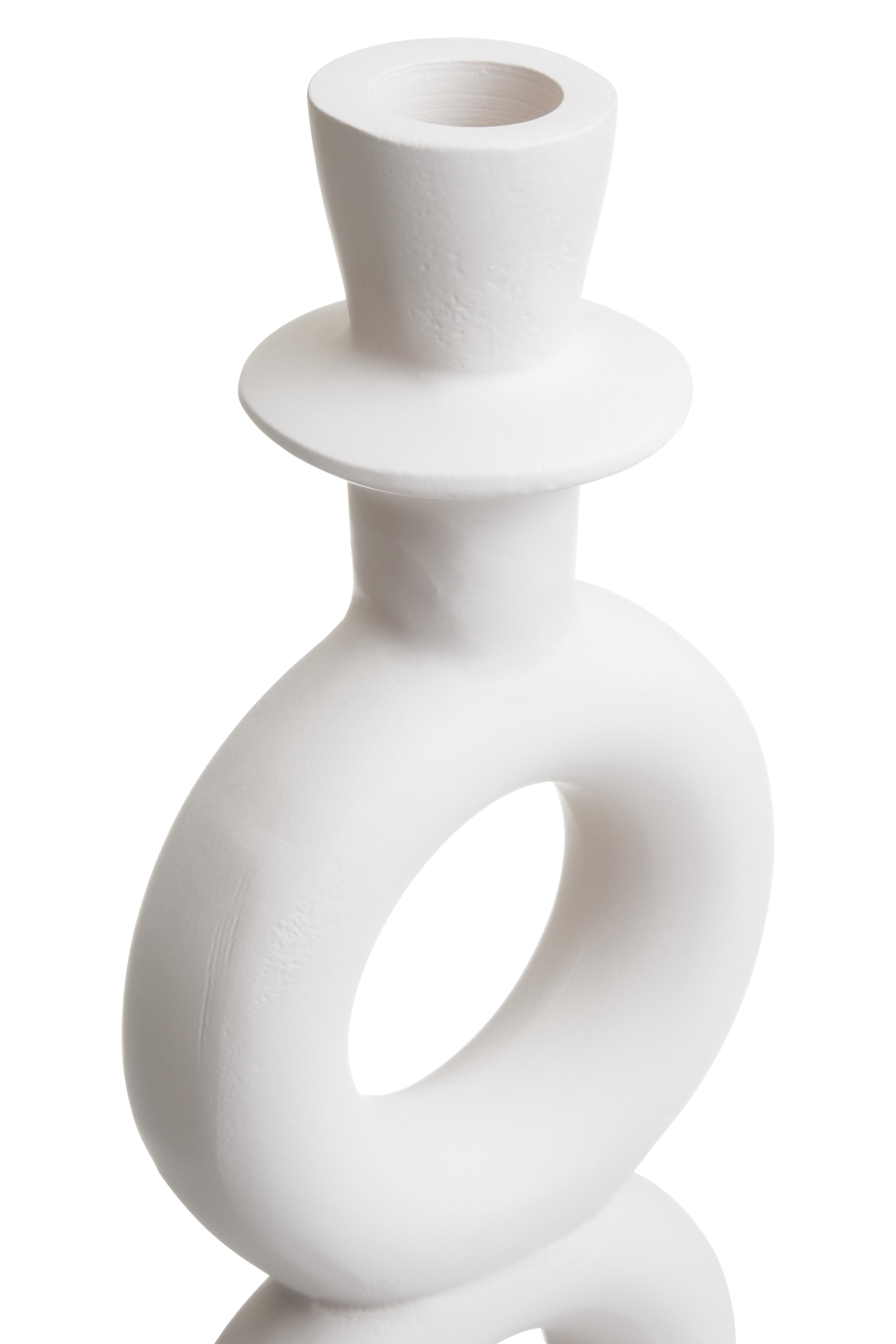Toba Abstract Cream Single Candle Holder