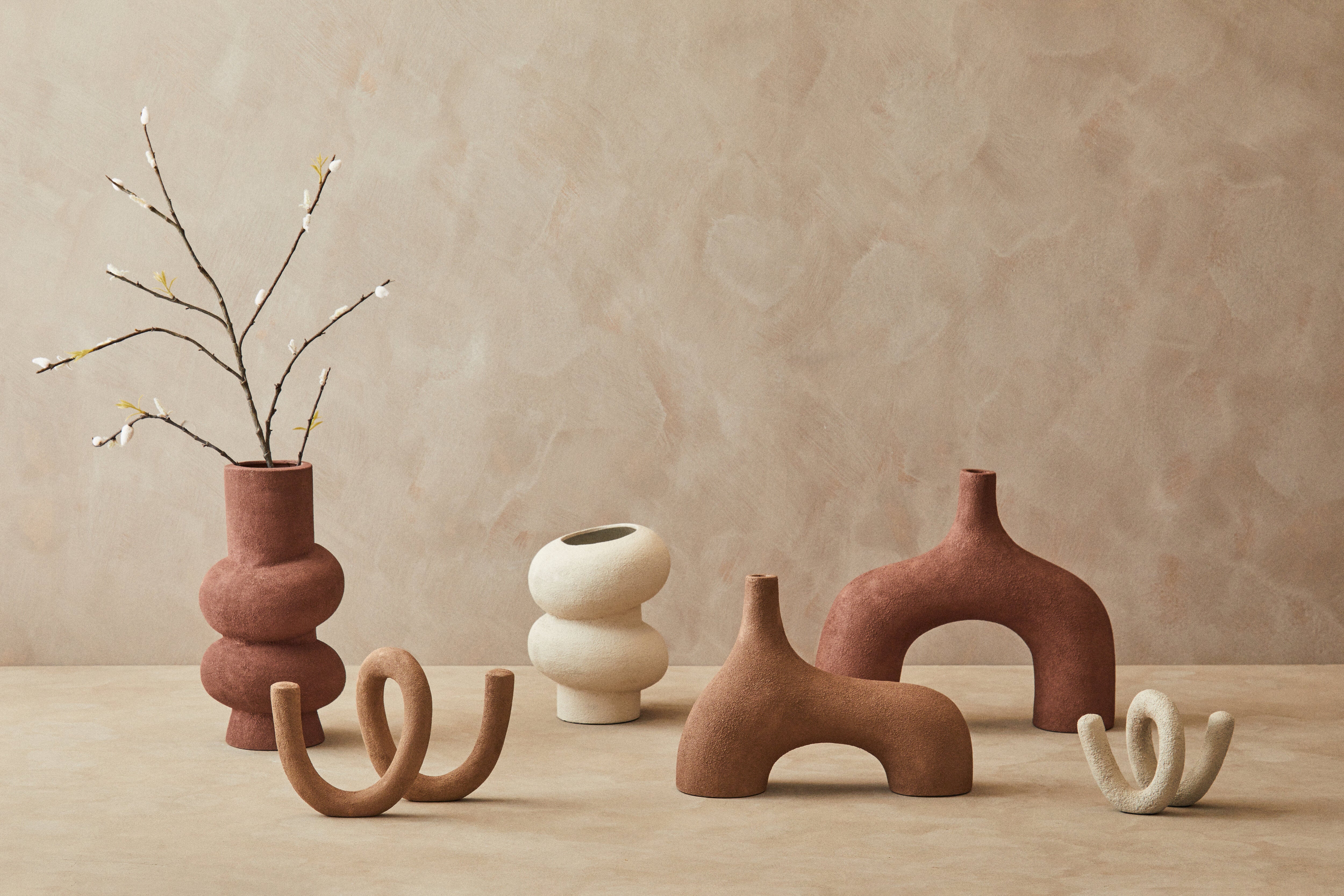 Avila Textured Brown Abstract Vase
