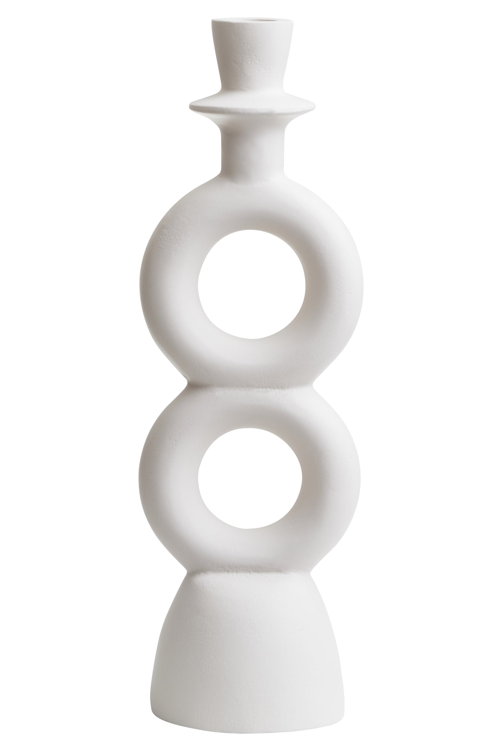 Toba Abstract Cream Single Candle Holder