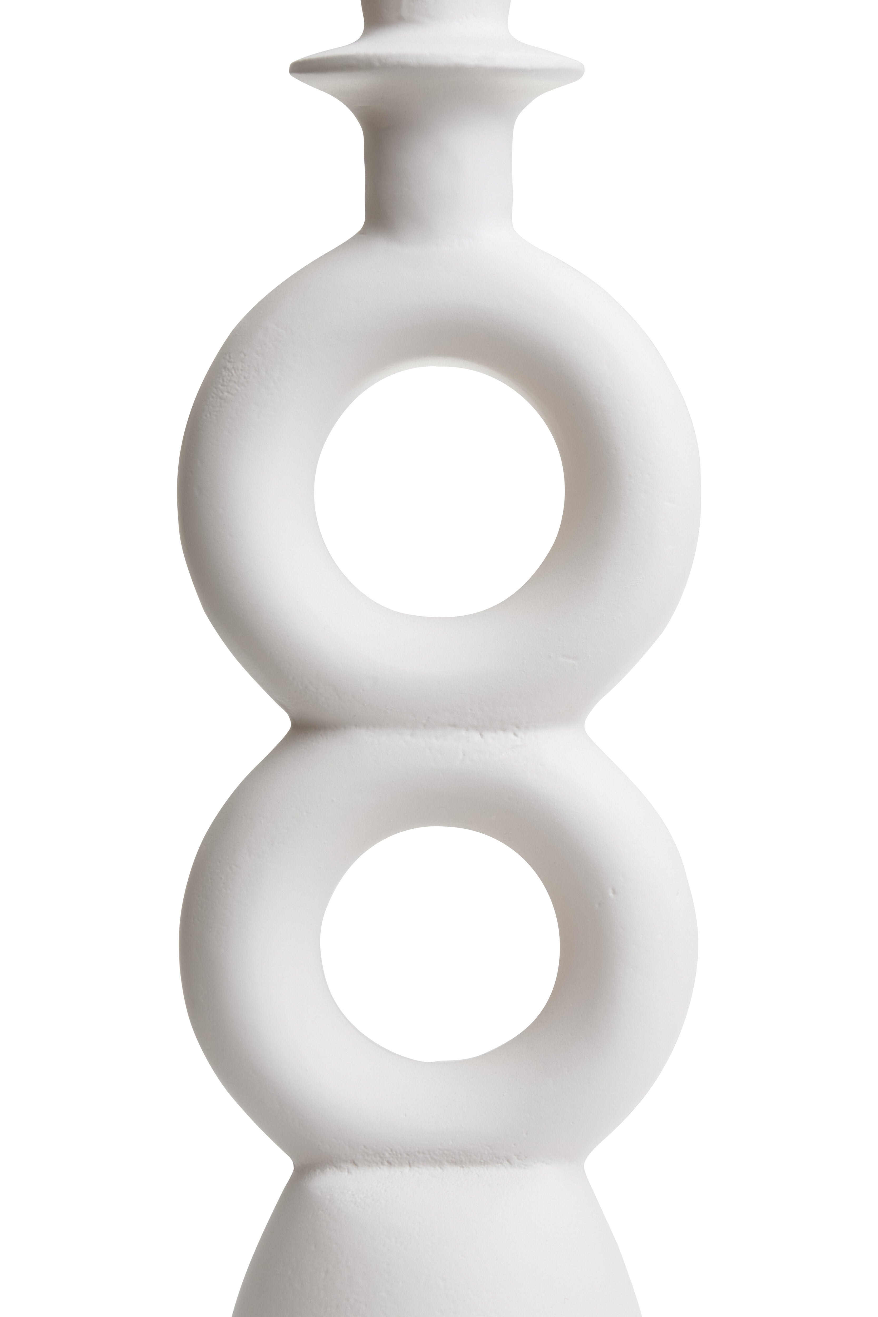 Toba Abstract Cream Single Candle Holder
