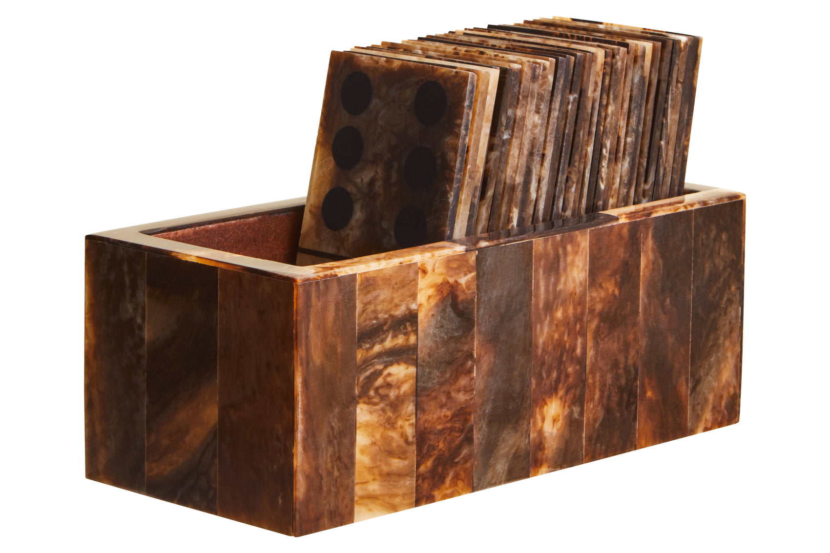 Terrence Games Brown & Black Finish Domino Set