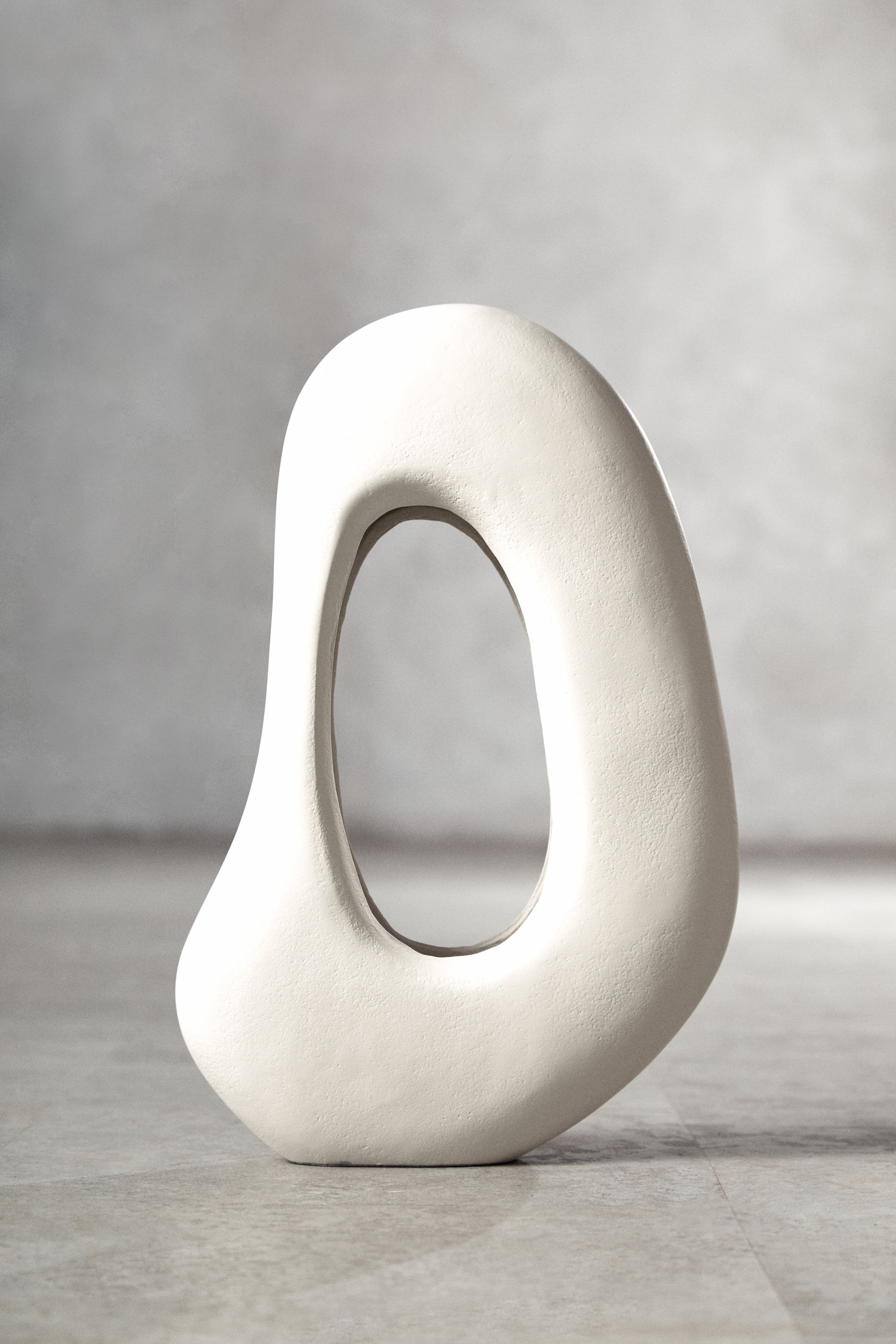 Toba Abstract Cream Sculpture