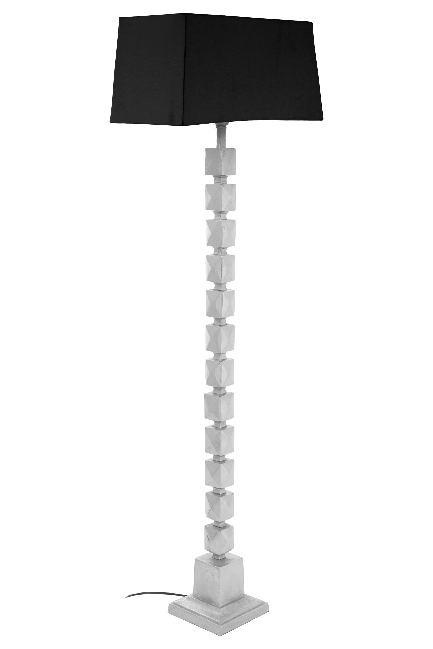 Cesar Silver Faceted Floor Lamp