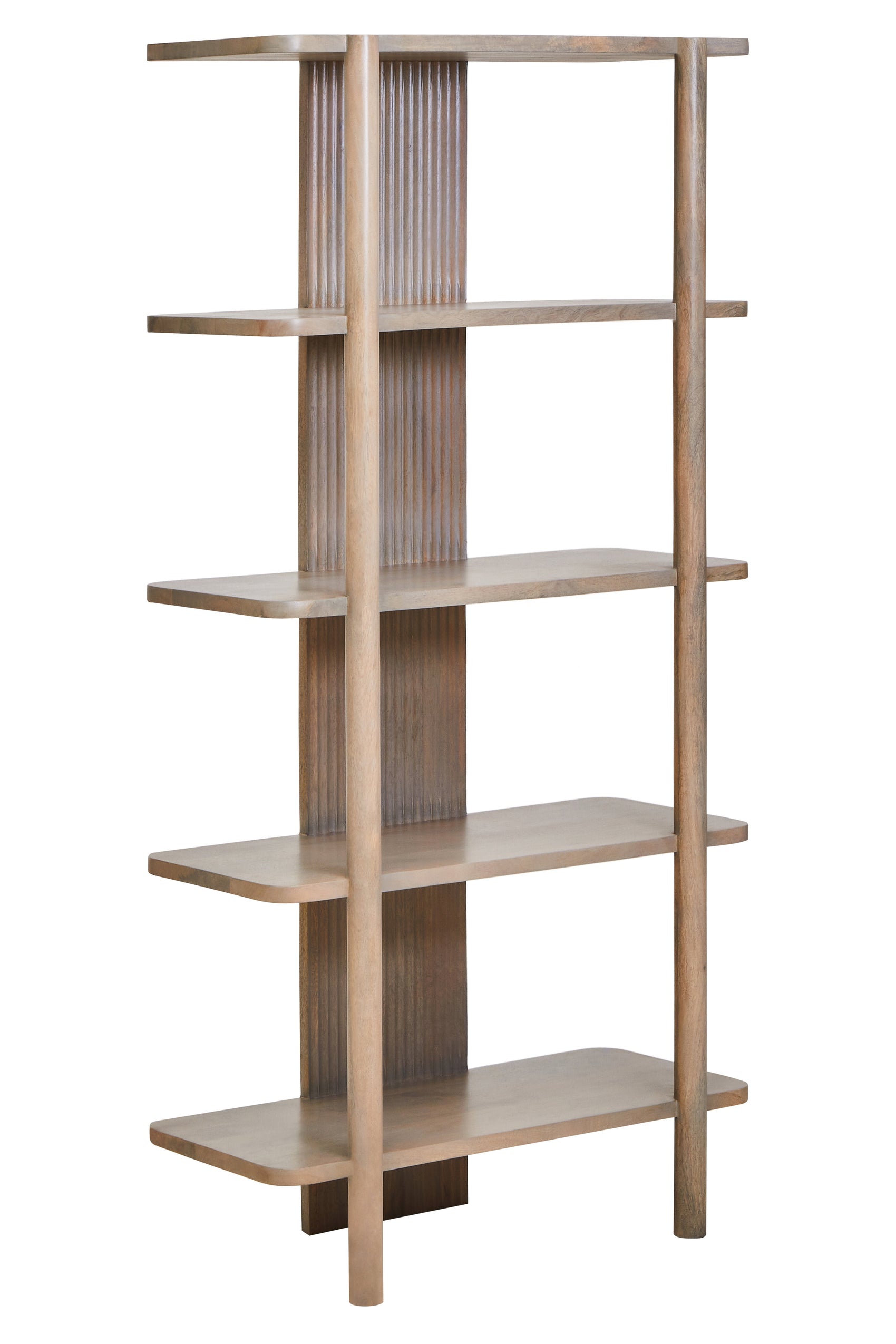 Kelda Grey Mango Wood Ridged Display Unit
