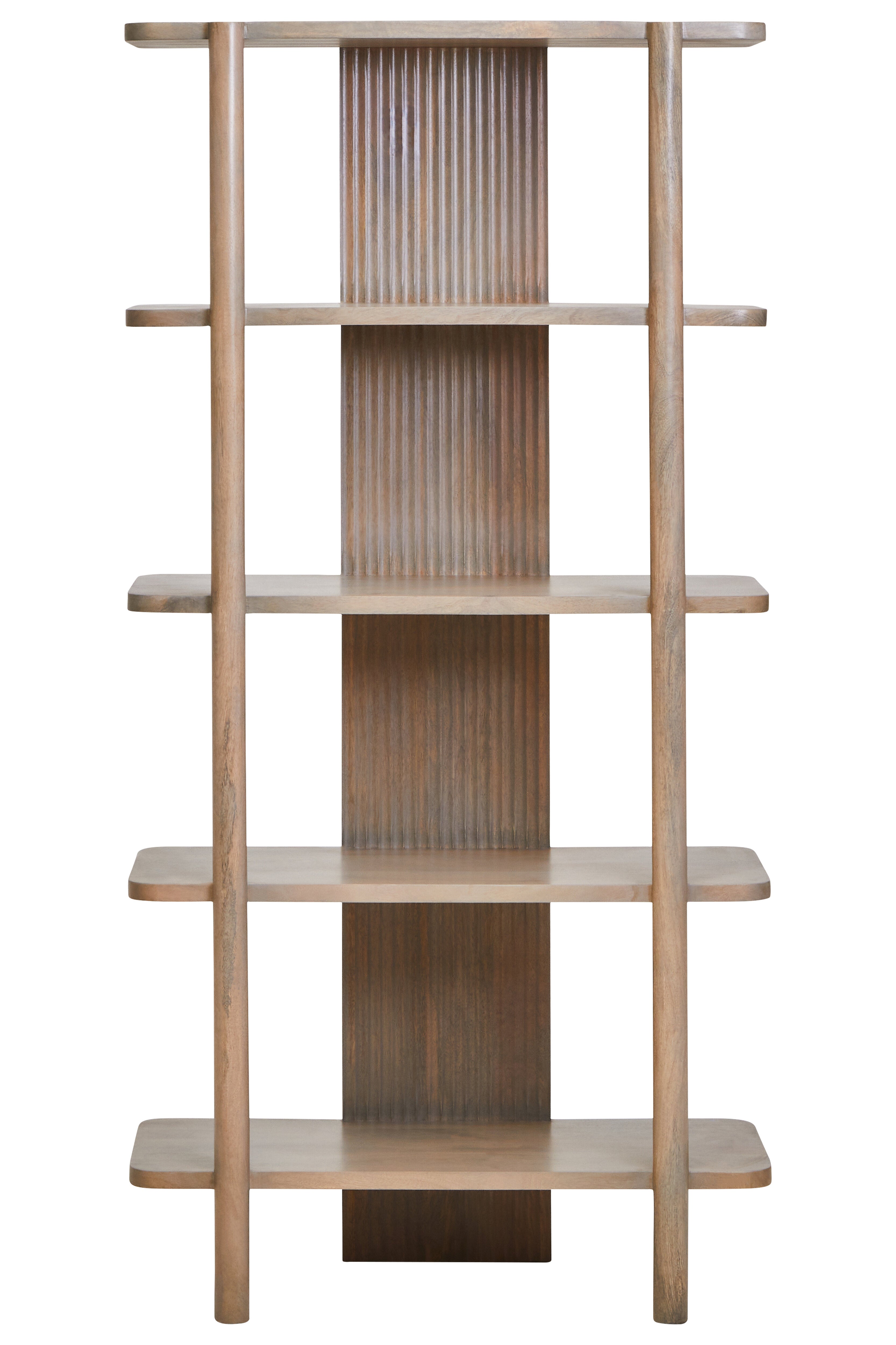 Kelda Grey Mango Wood Ridged Display Unit