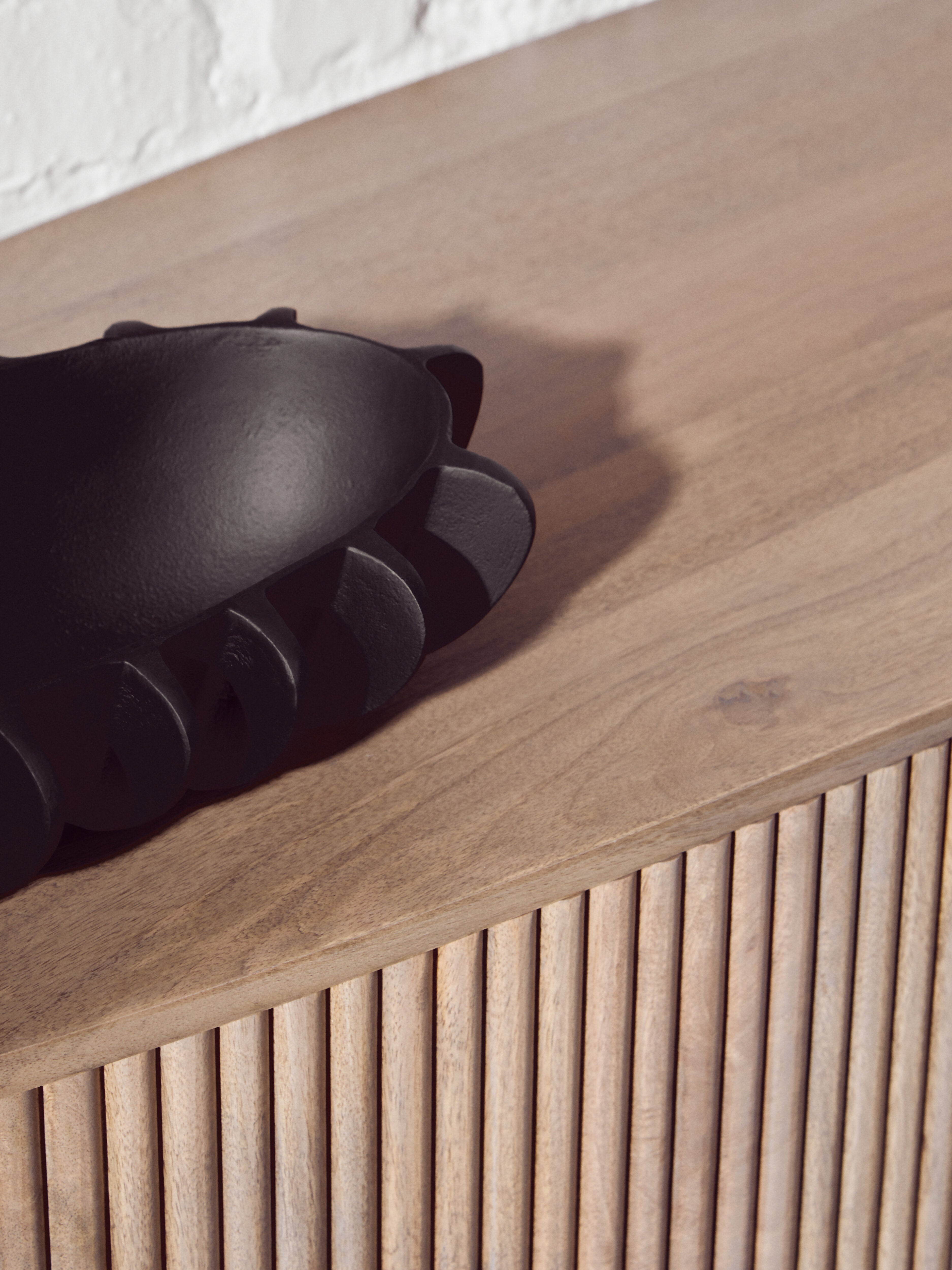 Toba Abstract Matte Black Bowl