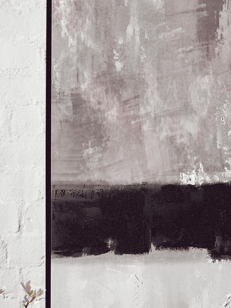 Noah Monochrome Textured Canvas Wall Art