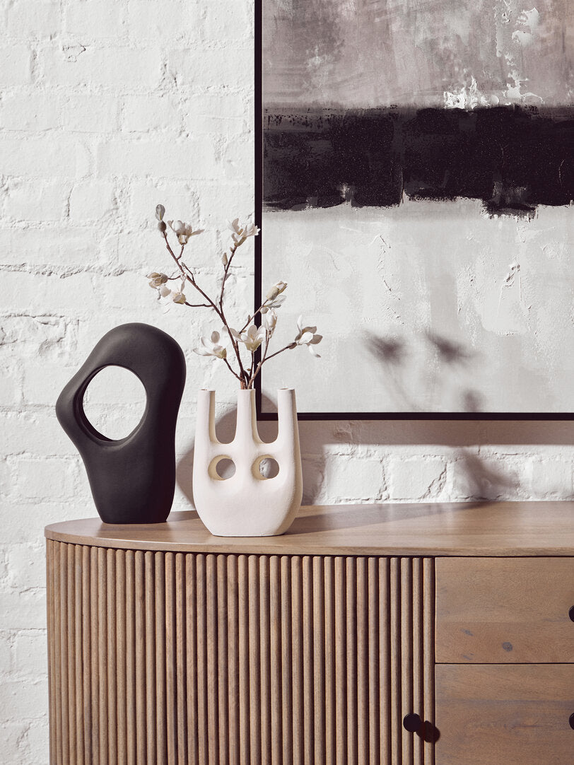 Noah Monochrome Textured Canvas Wall Art