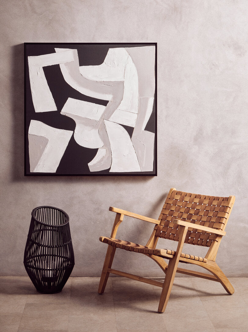 Noah Monochrome Abstract Textured Wall Art