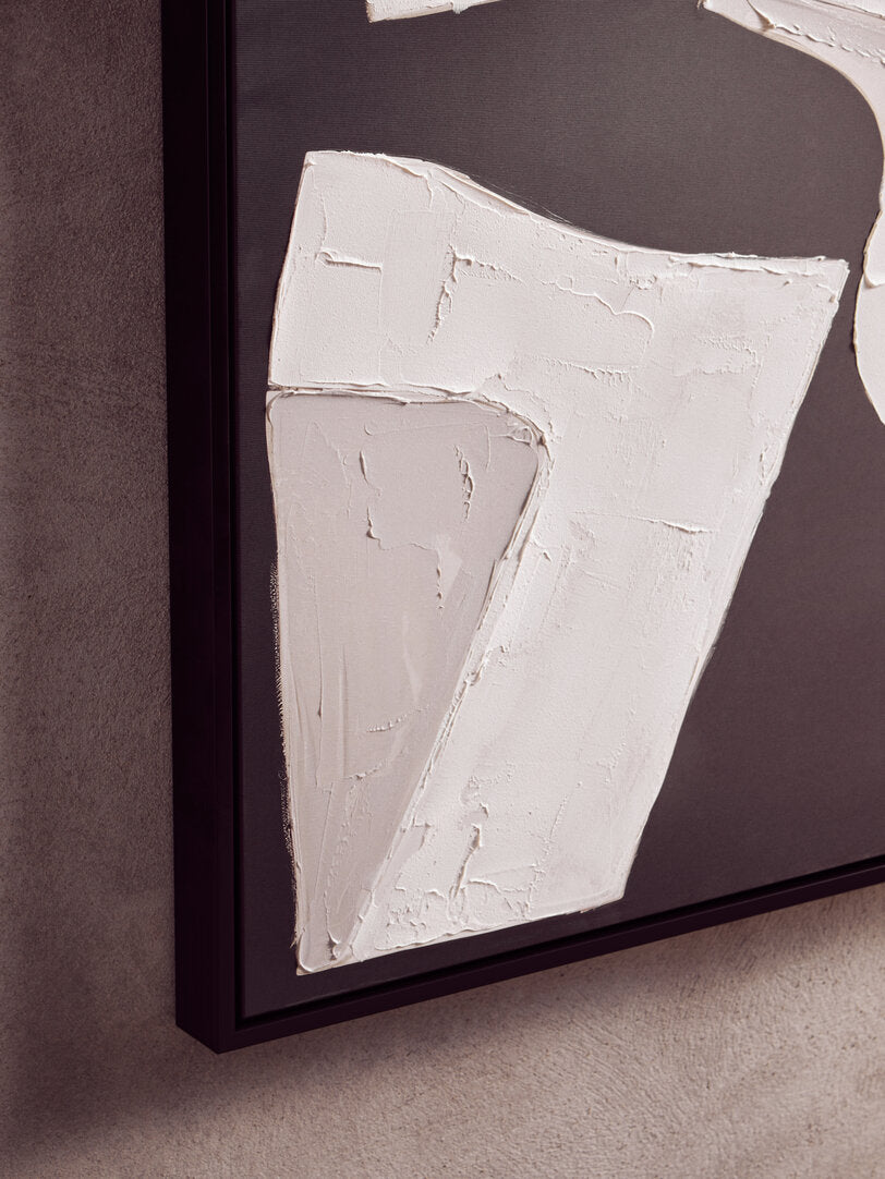 Noah Monochrome Abstract Textured Wall Art