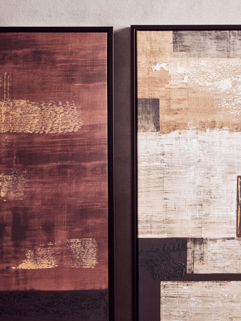 Noah Set of 2 Geometric Abstract Canvas Wall Art