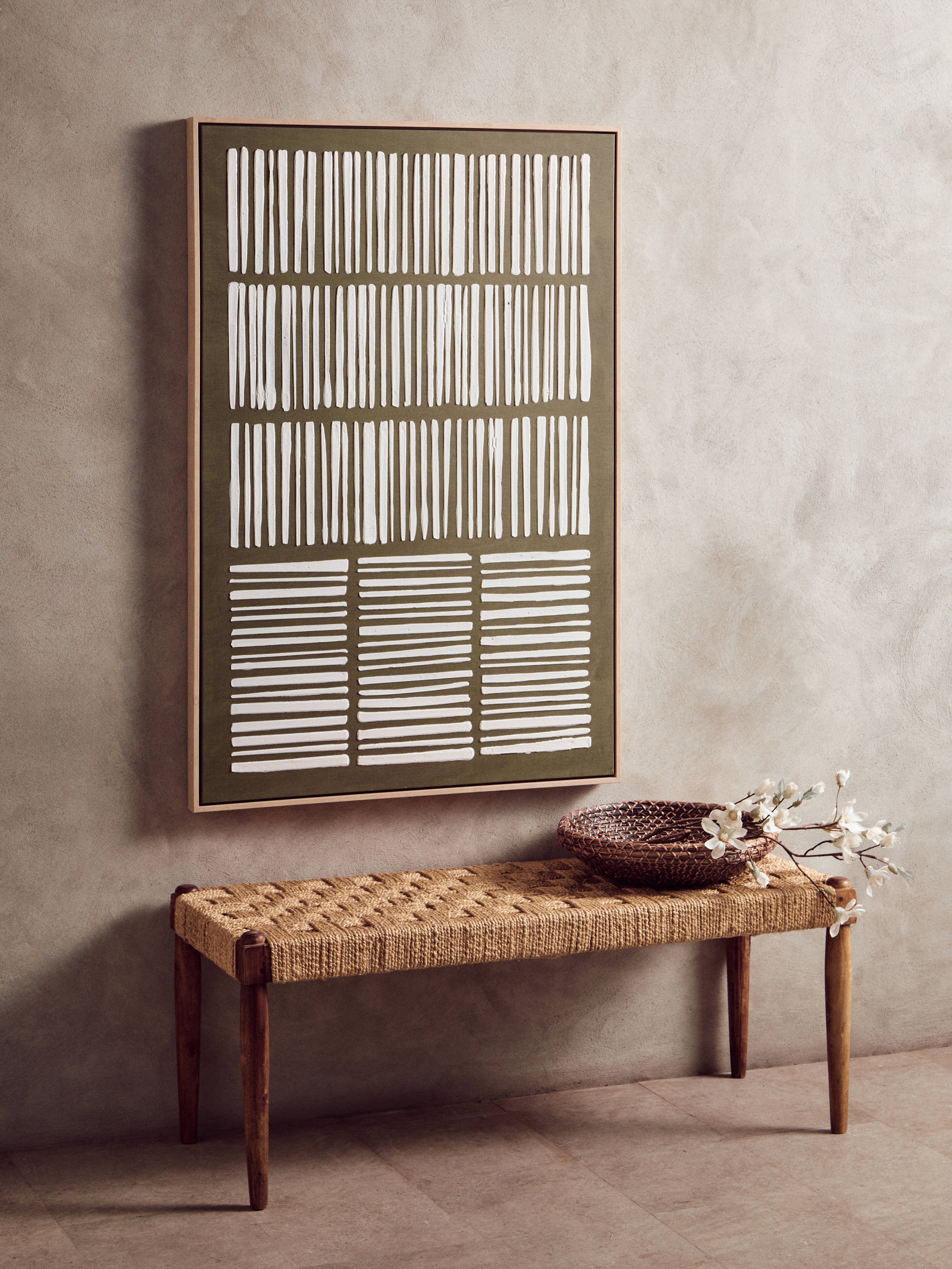 Noah Green & Natural Textured Minimalist Wall Art