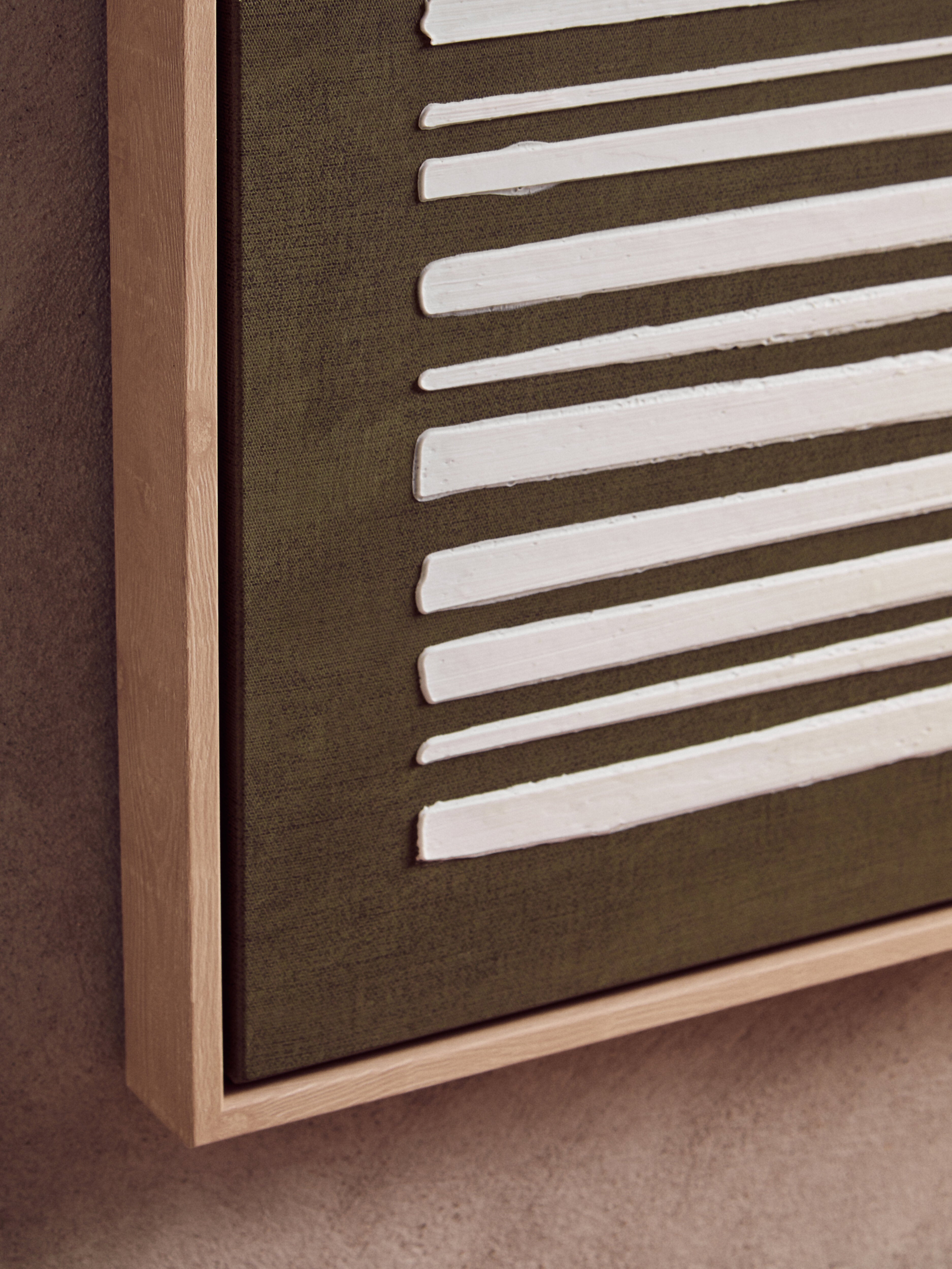 Noah Green & Natural Textured Minimalist Wall Art