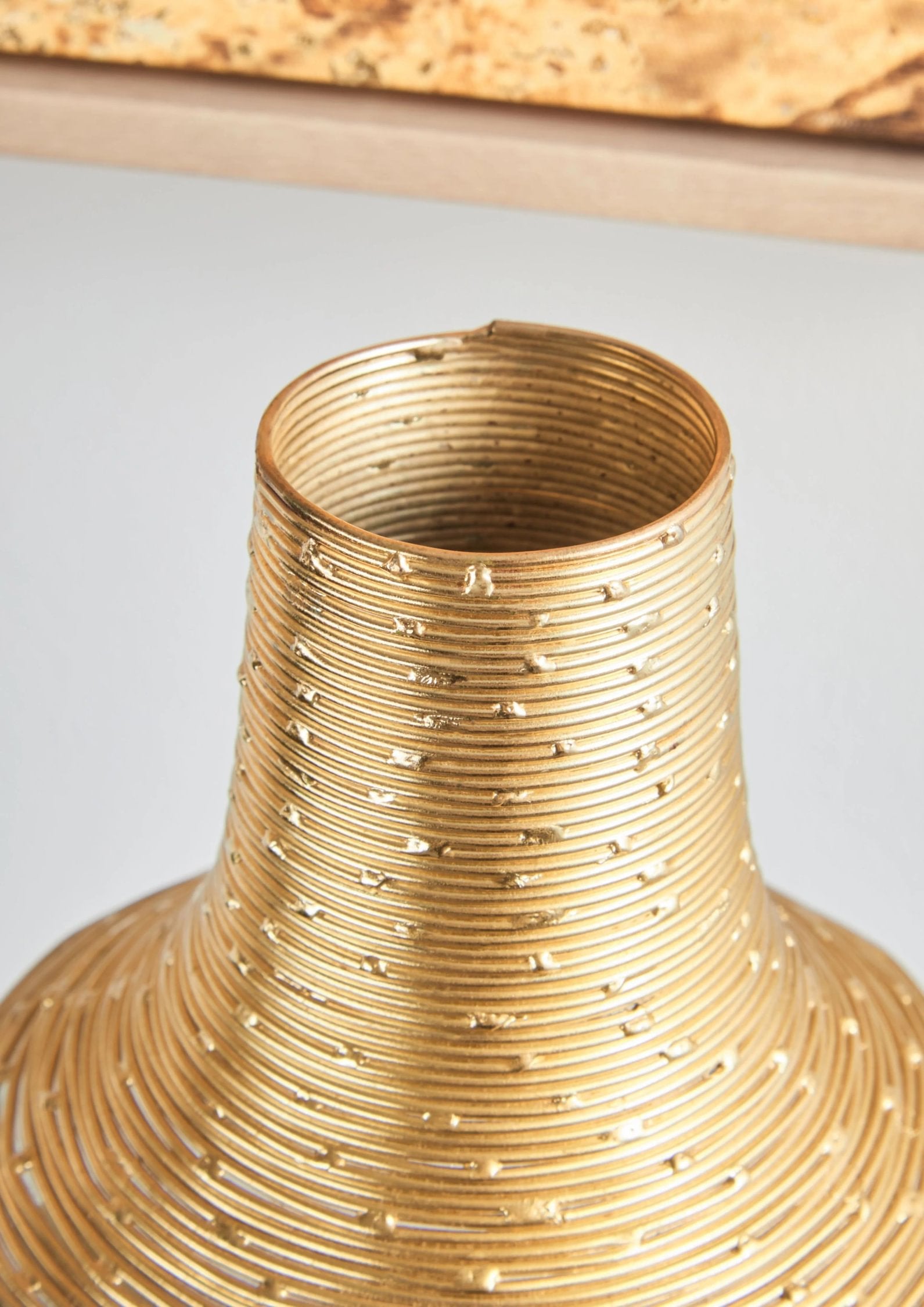 Nocturne Small Glass & Gold Vase