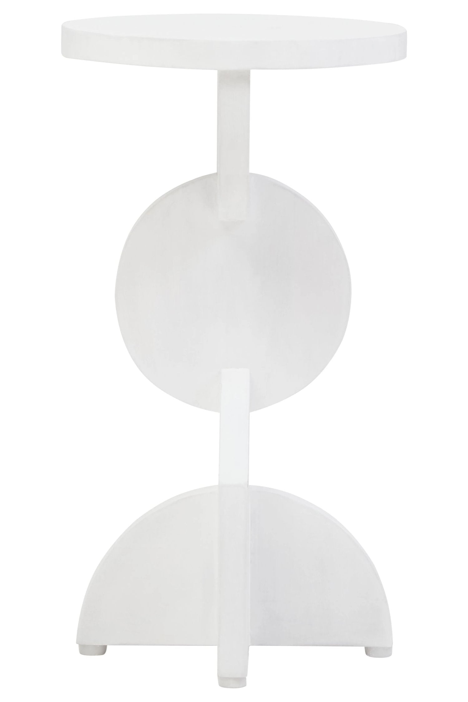 Totem Whitewash Mango Wood Abstract Side Table