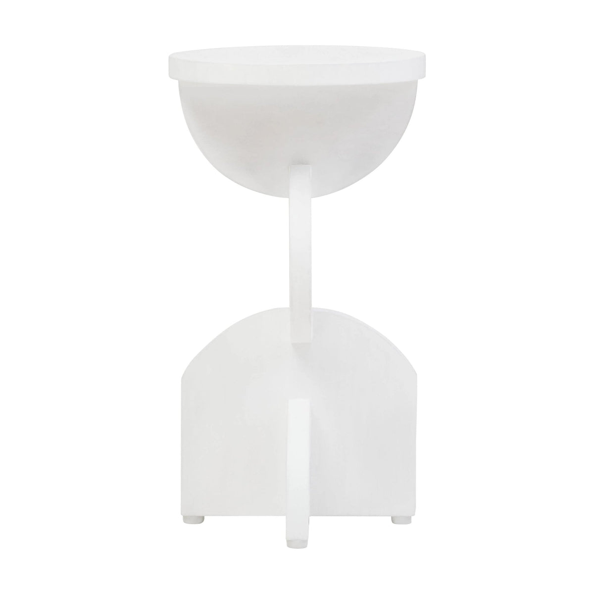Totem Whitewash Mango Wood Abstract Side Table