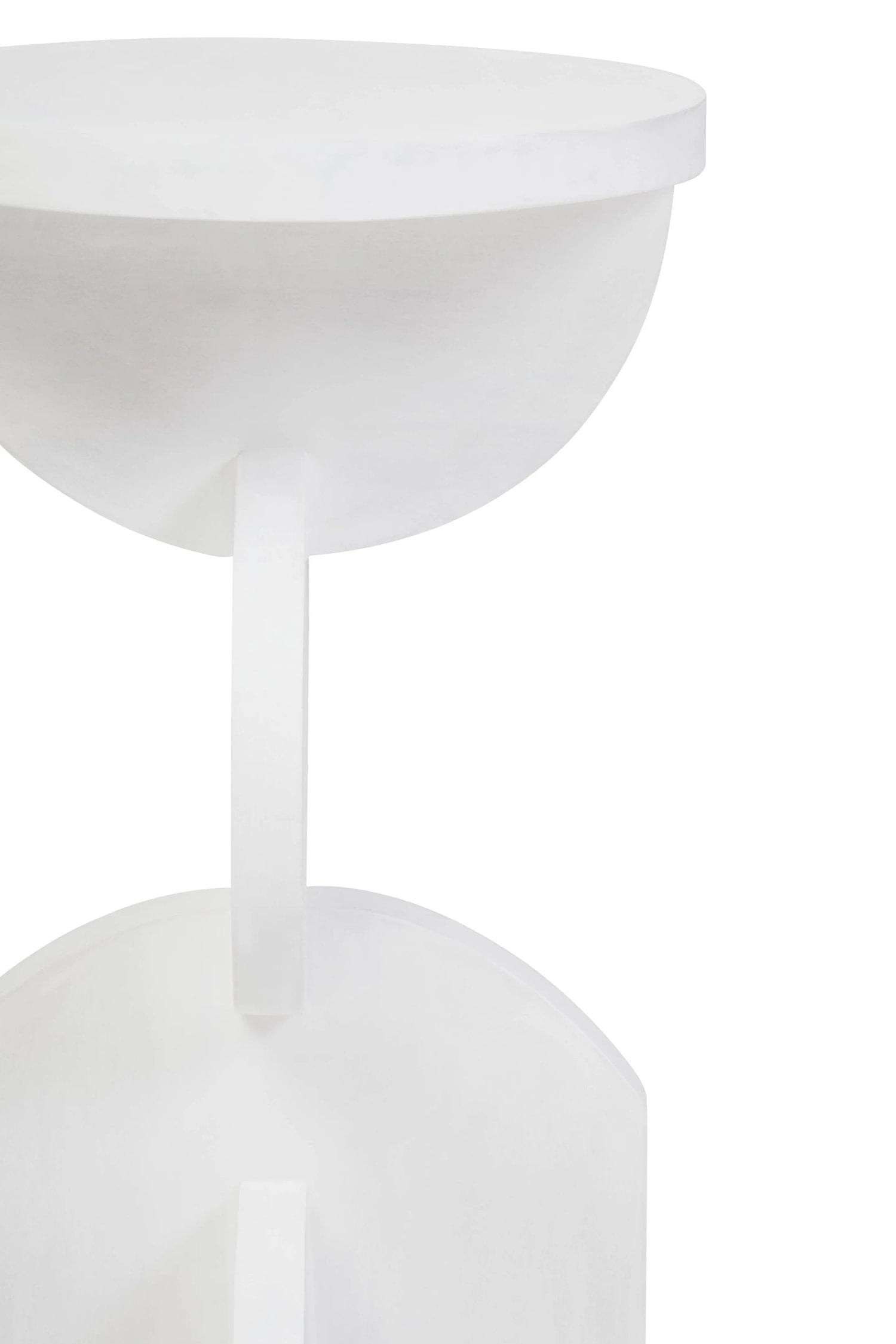 Totem Whitewash Mango Wood Abstract Side Table