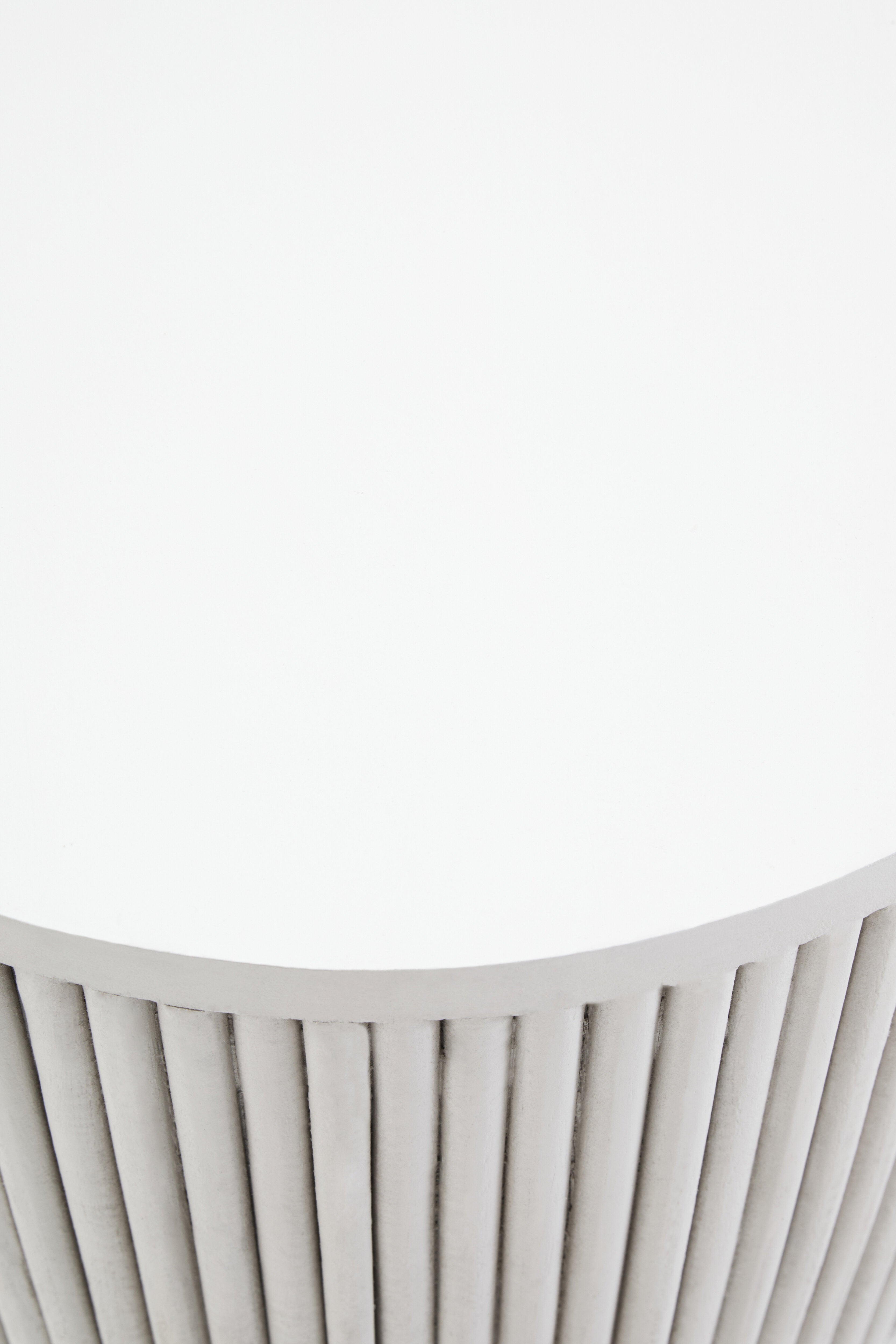 Lentigo Whitewash Mango Wood Ribbed Side Table