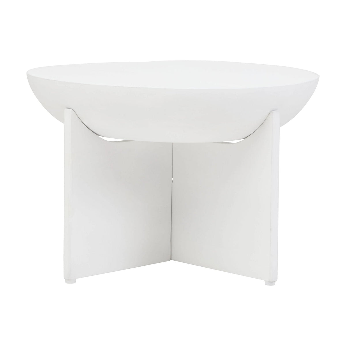 Totem Whitewash Mango Wood Round Coffee Table