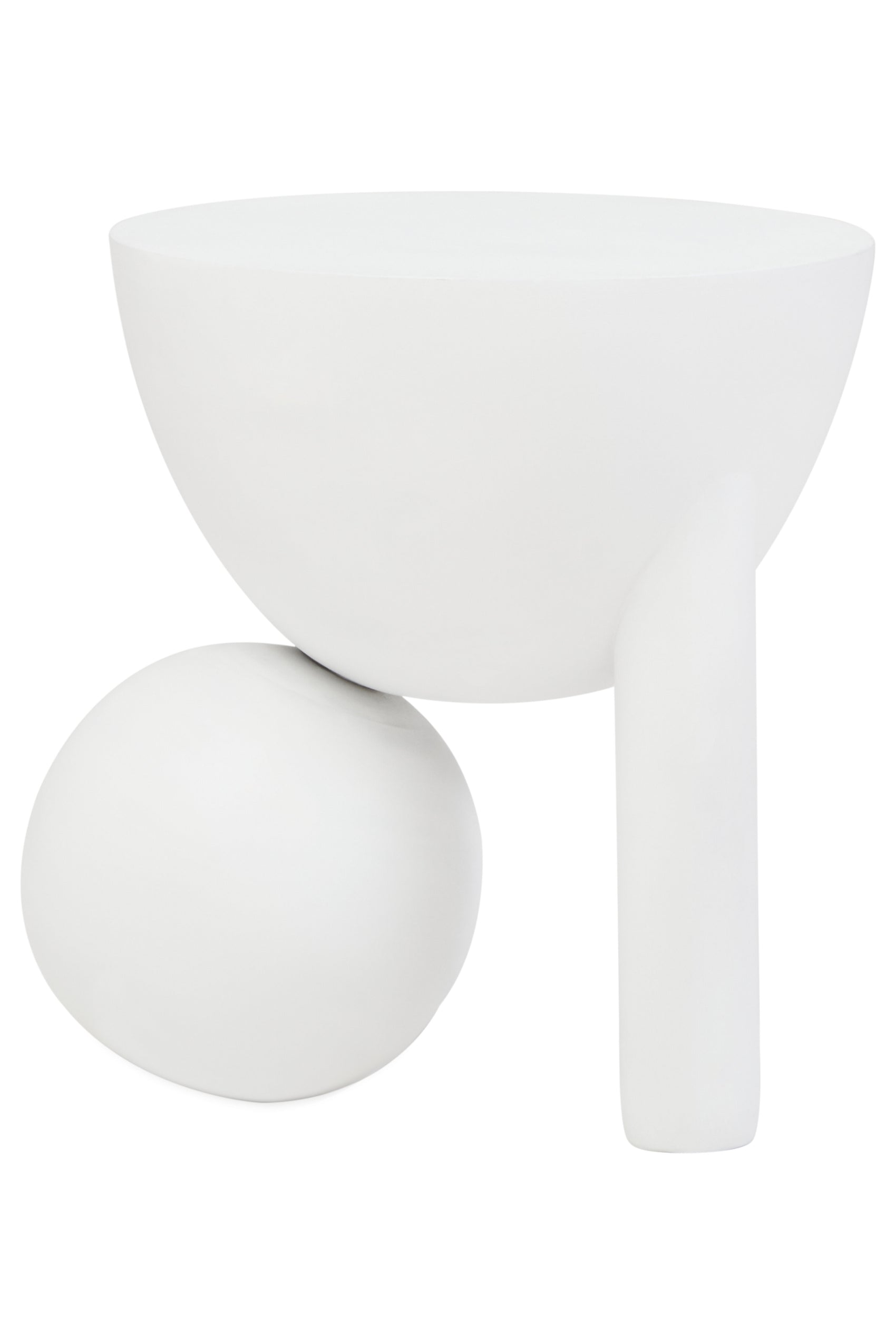 Lentigo Whitewash Mango Wood Ball Detail Side Table