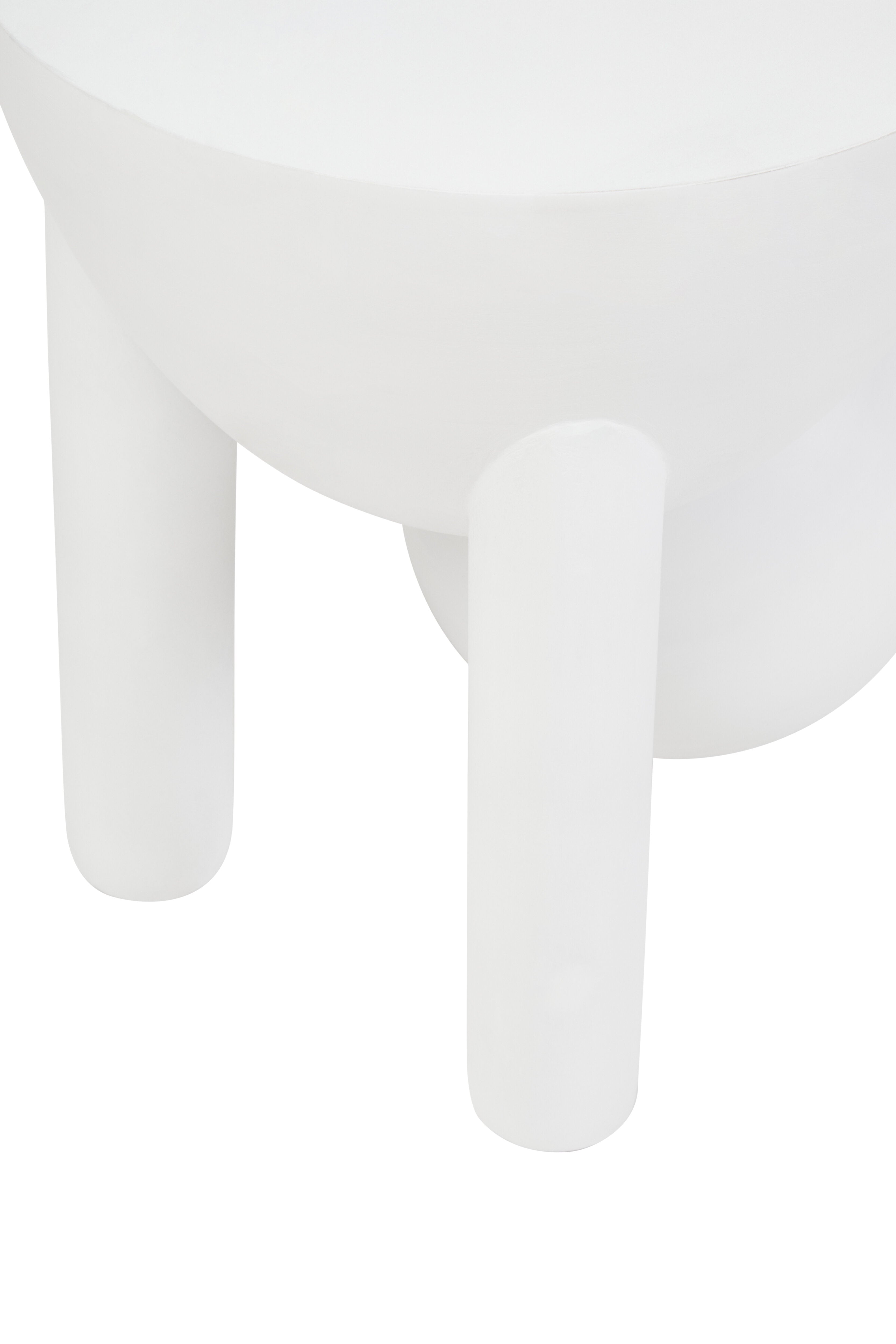 Lentigo Whitewash Mango Wood Ball Detail Side Table