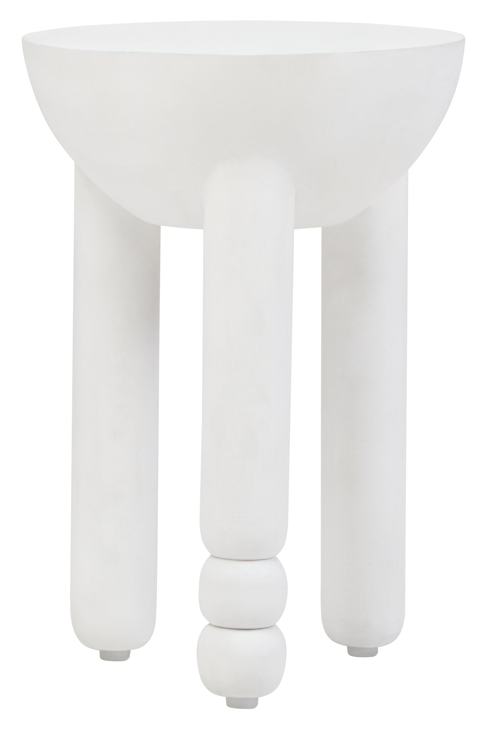 Lentigo Whitewash Mango Wood Column Detail Round Side Table