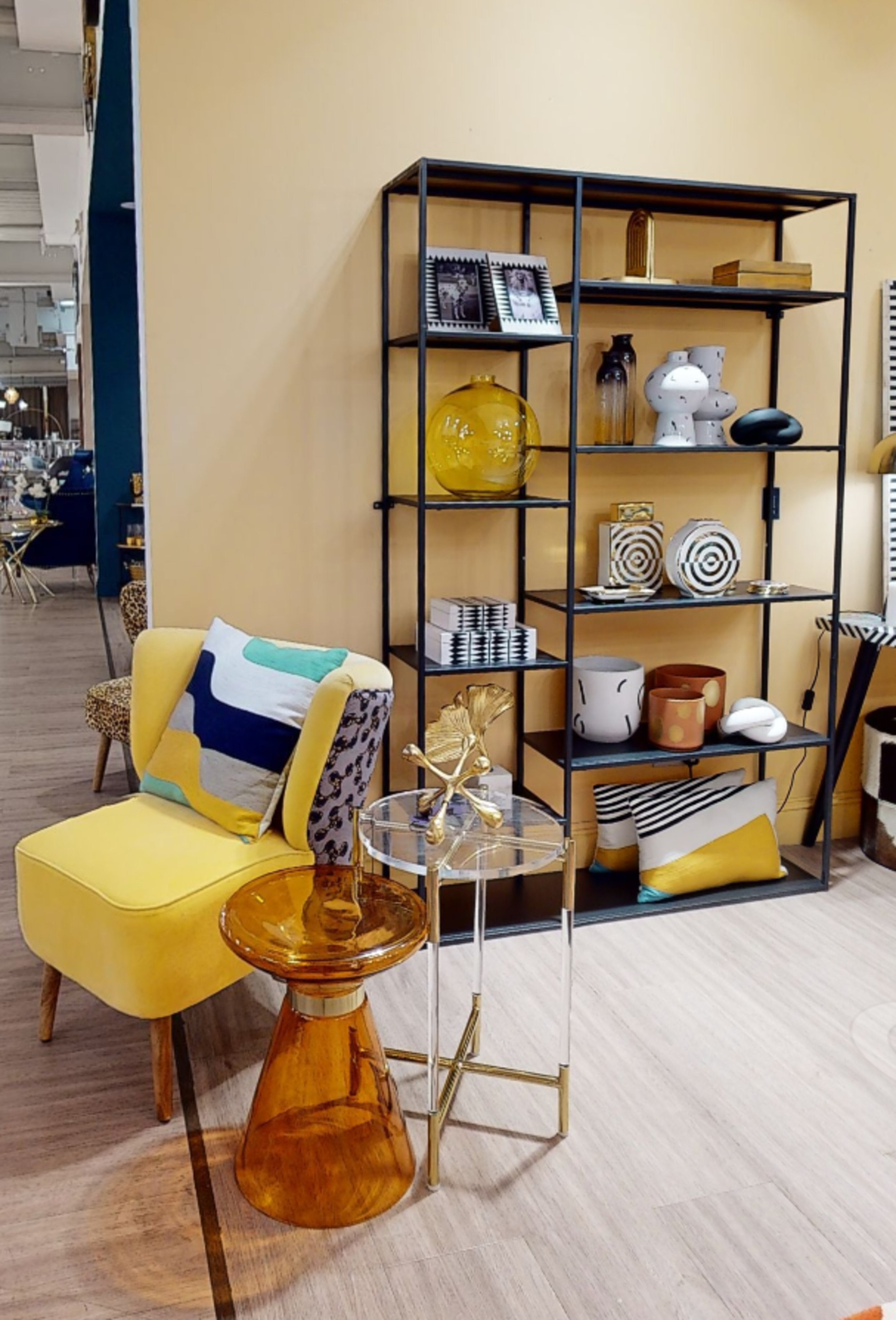 Alston Geometric White & Black Ceramic Vase | Large