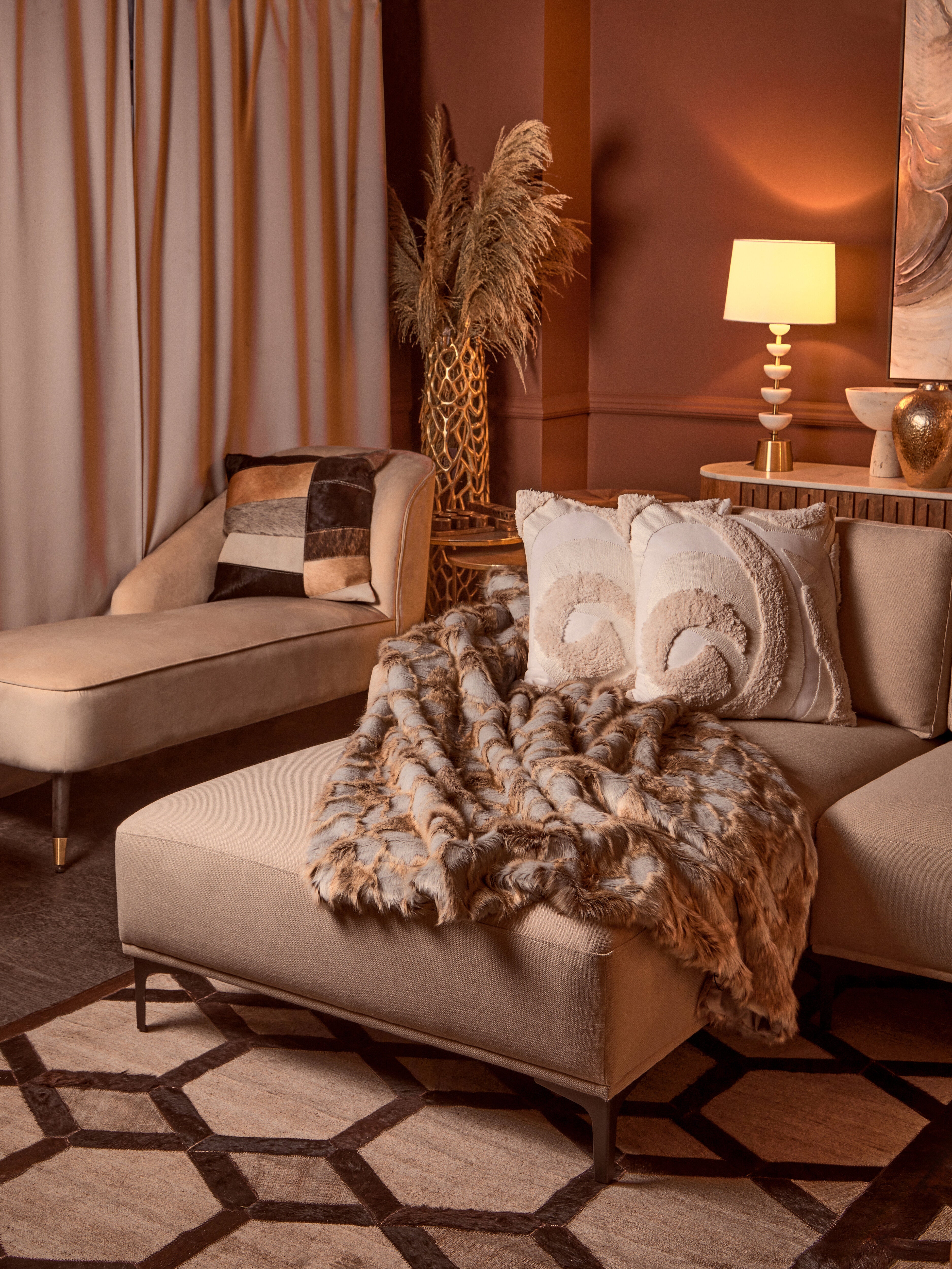 Bonnie White Marble & Gold Table Lamp