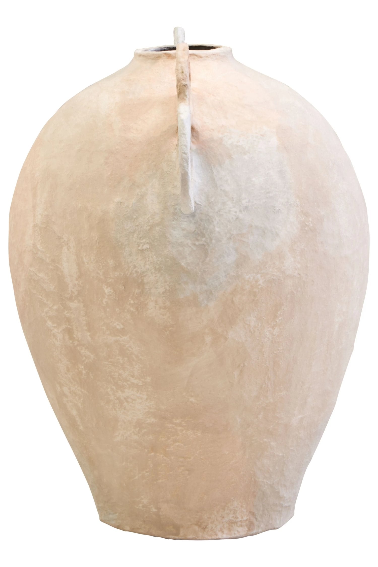 Papyrus Large Natural Cotton Mache Decorative Handle Vase