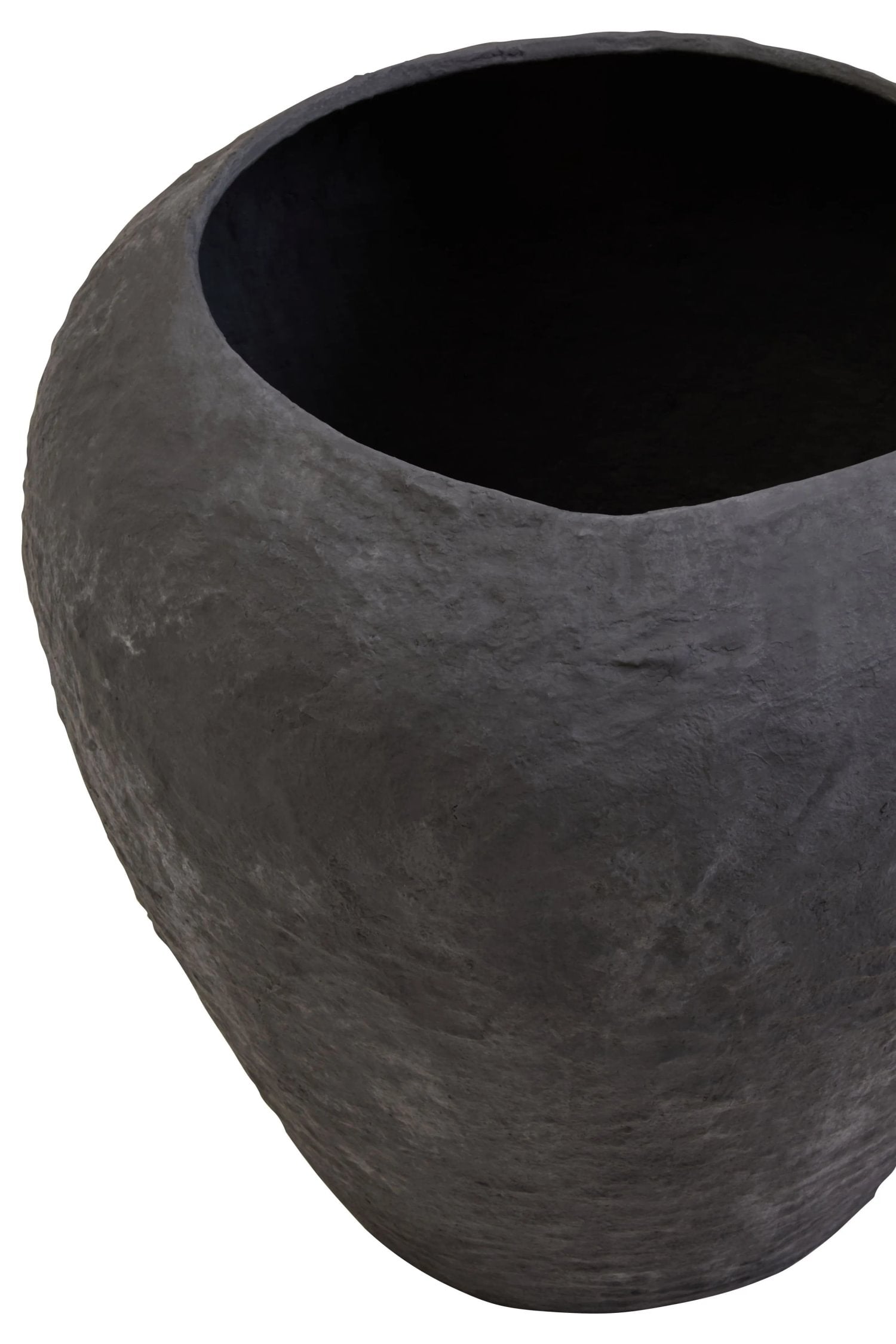 Papyrus Large Black Cotton Mache Planter