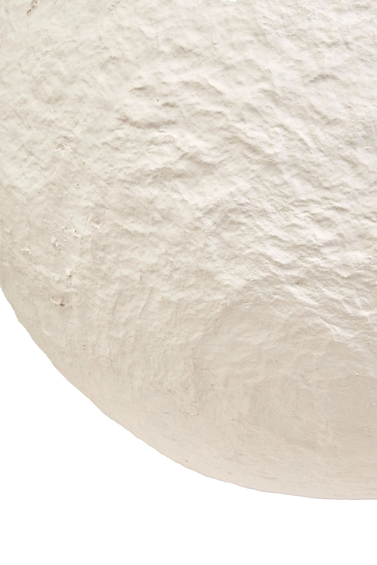 Papyrus Large White Cotton Mache Round Vase