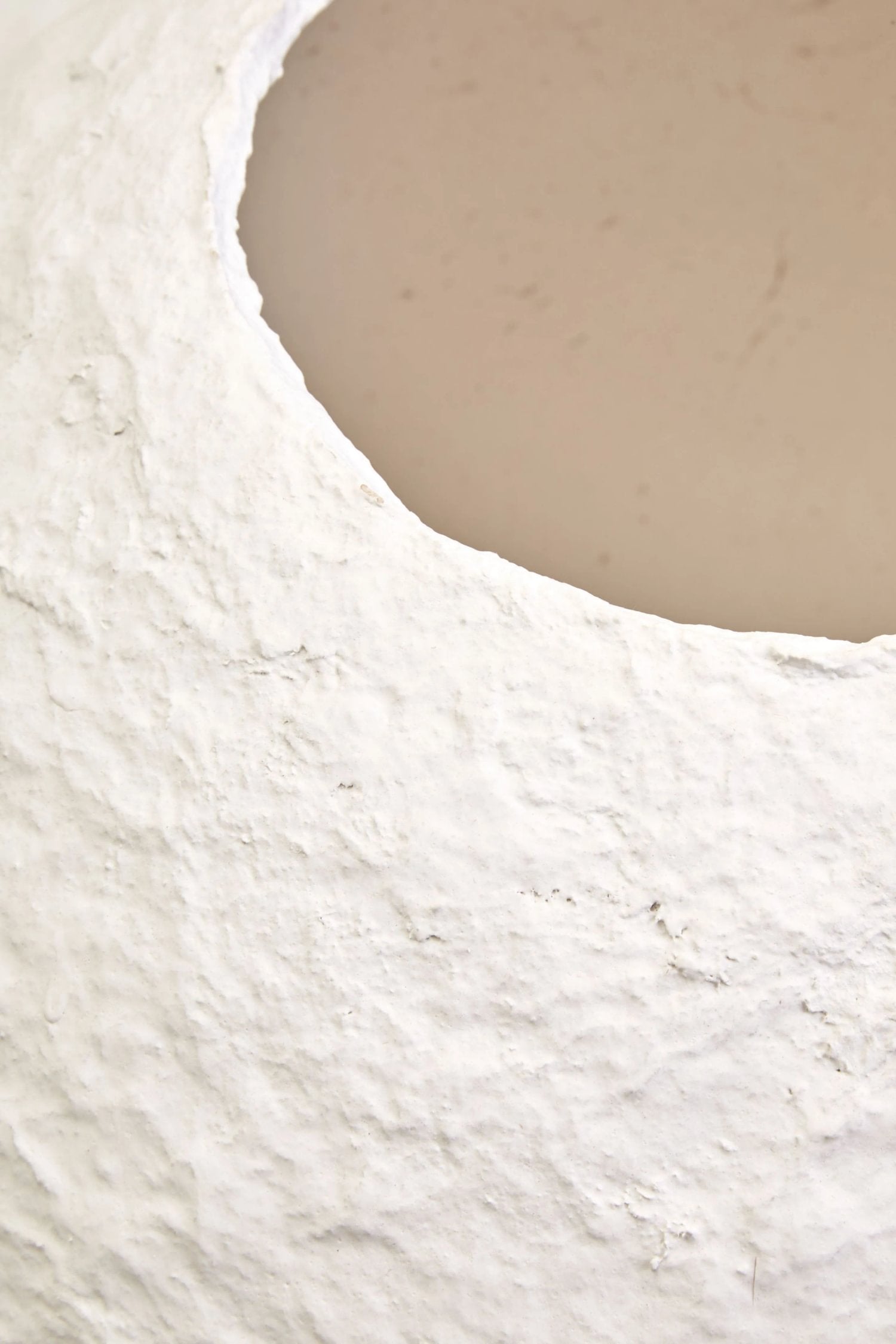 Papyrus Large White Cotton Mache Round Vase
