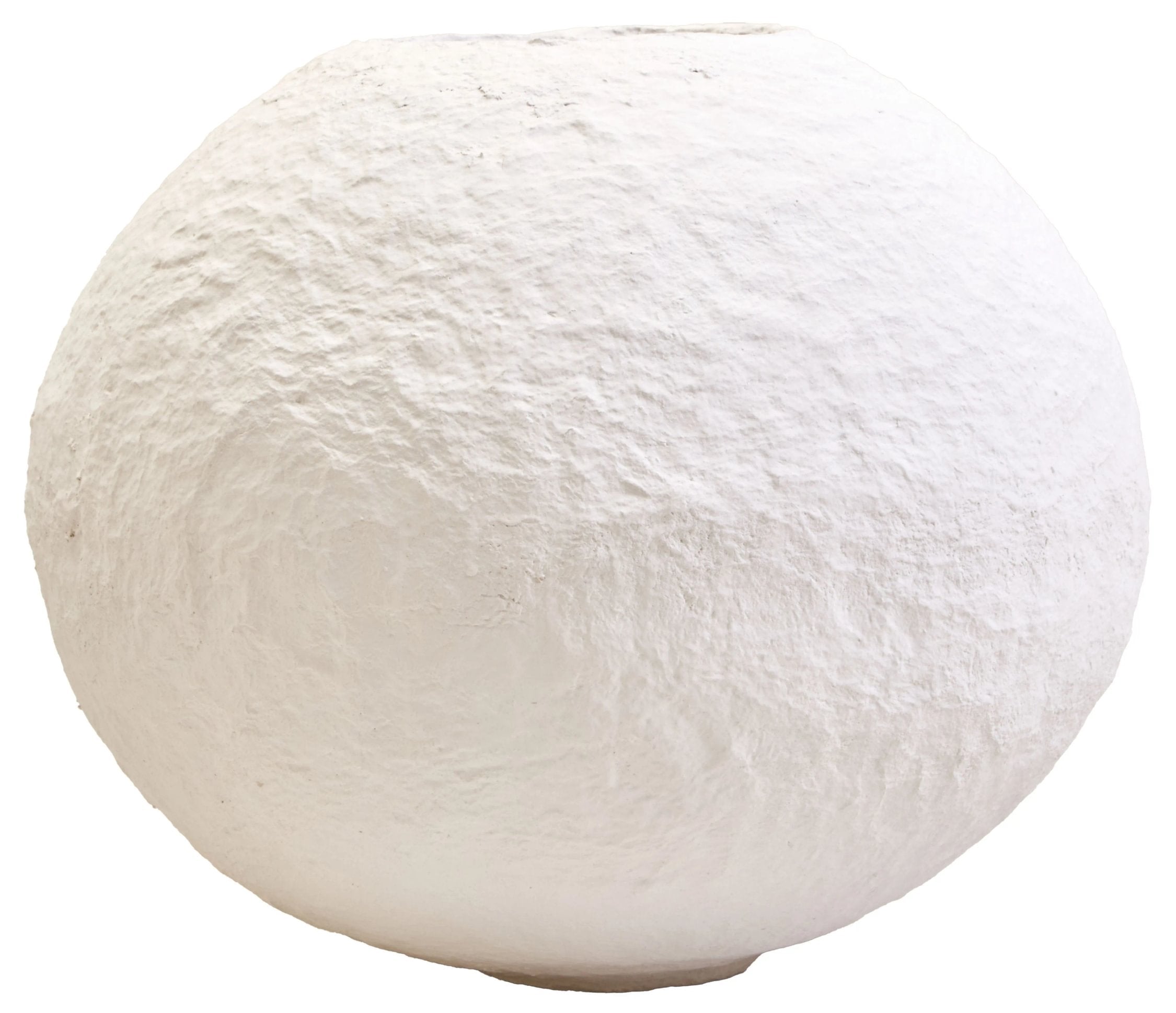 Papyrus Large White Cotton Mache Round Vase