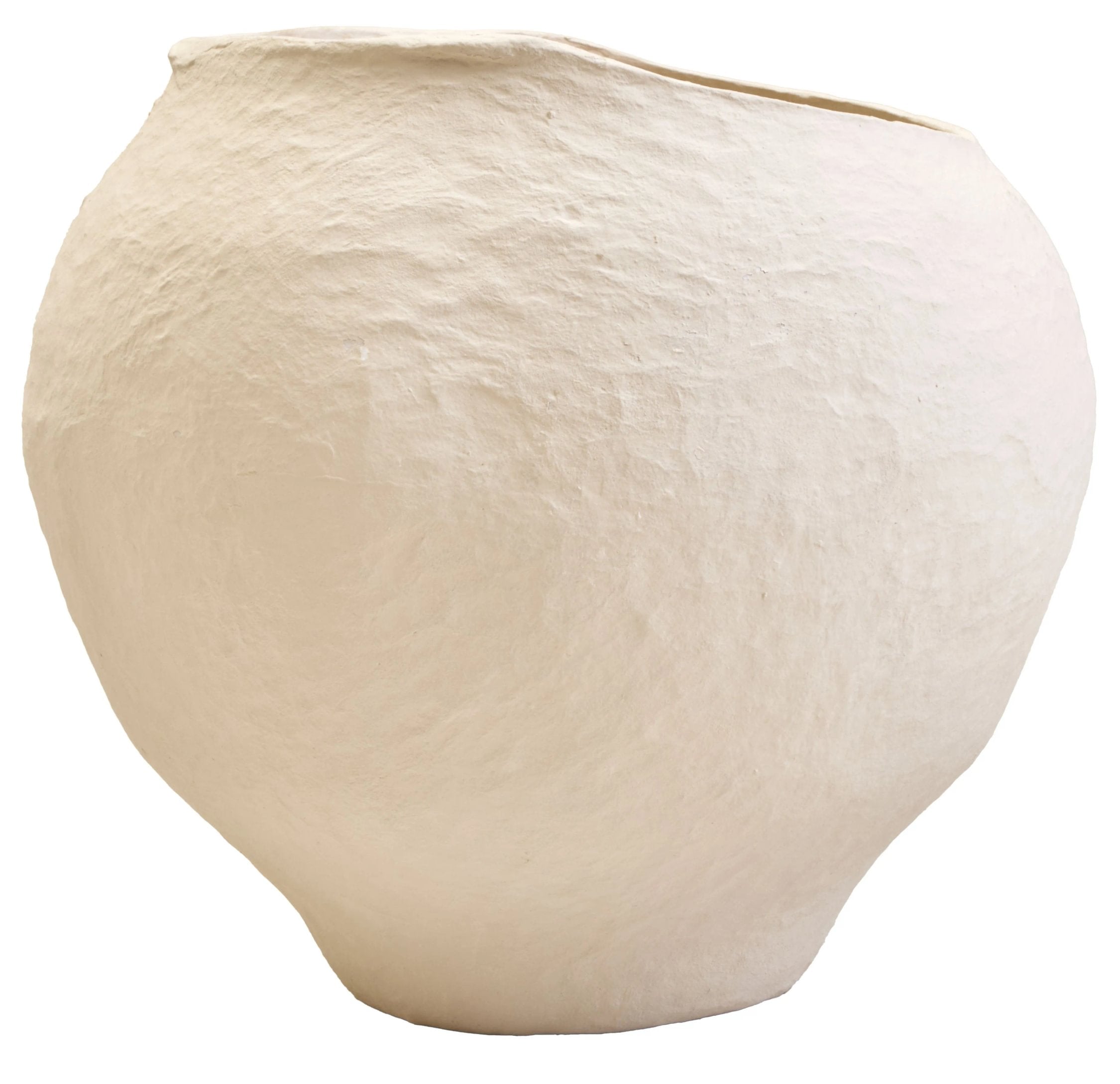 Papyrus Large Beige Cotton Mache Planter