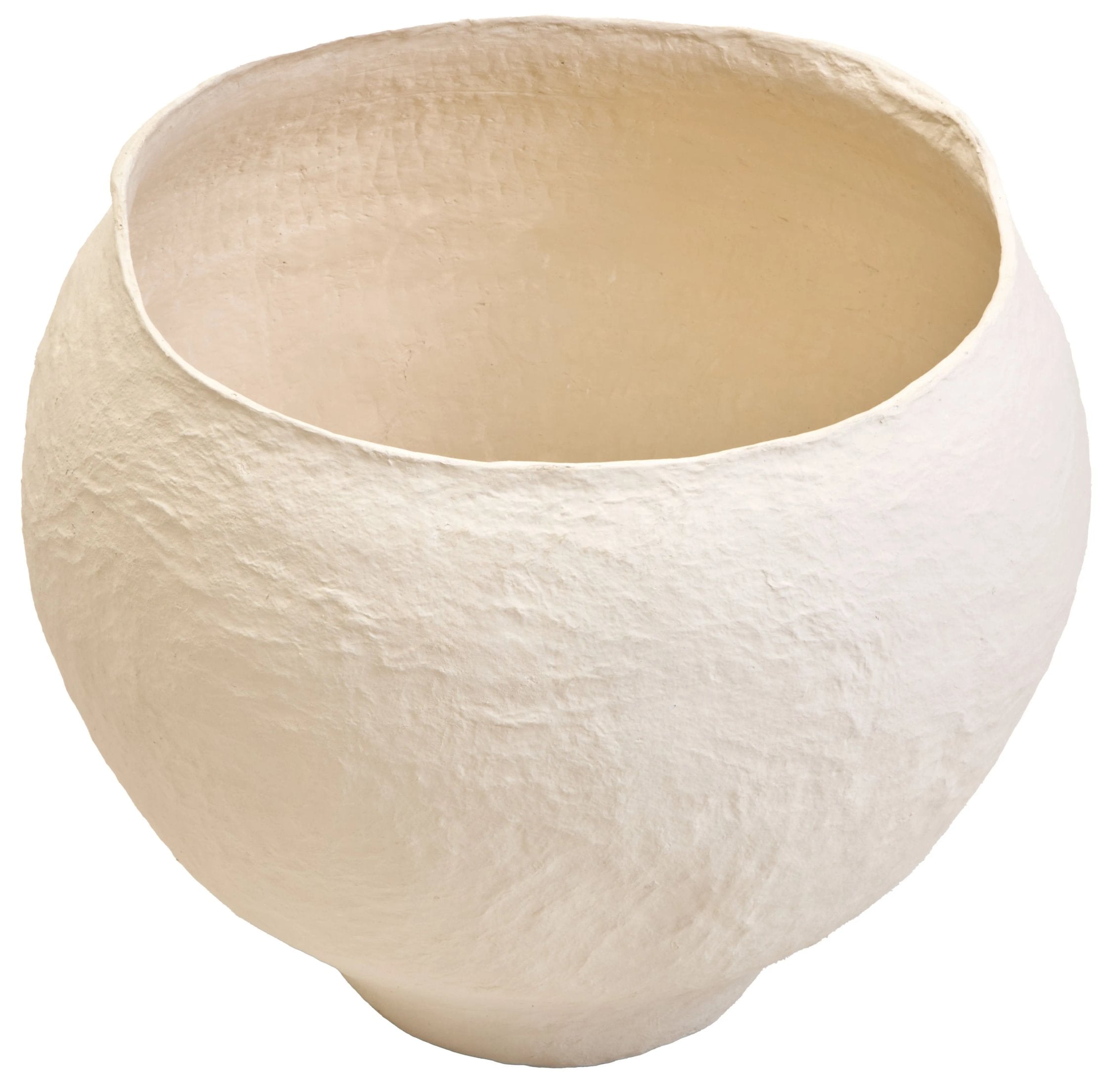 Papyrus Large Beige Cotton Mache Planter