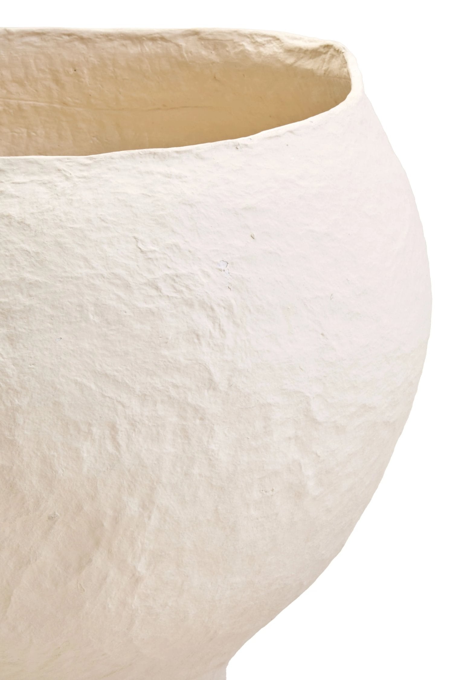 Papyrus Large Beige Cotton Mache Planter
